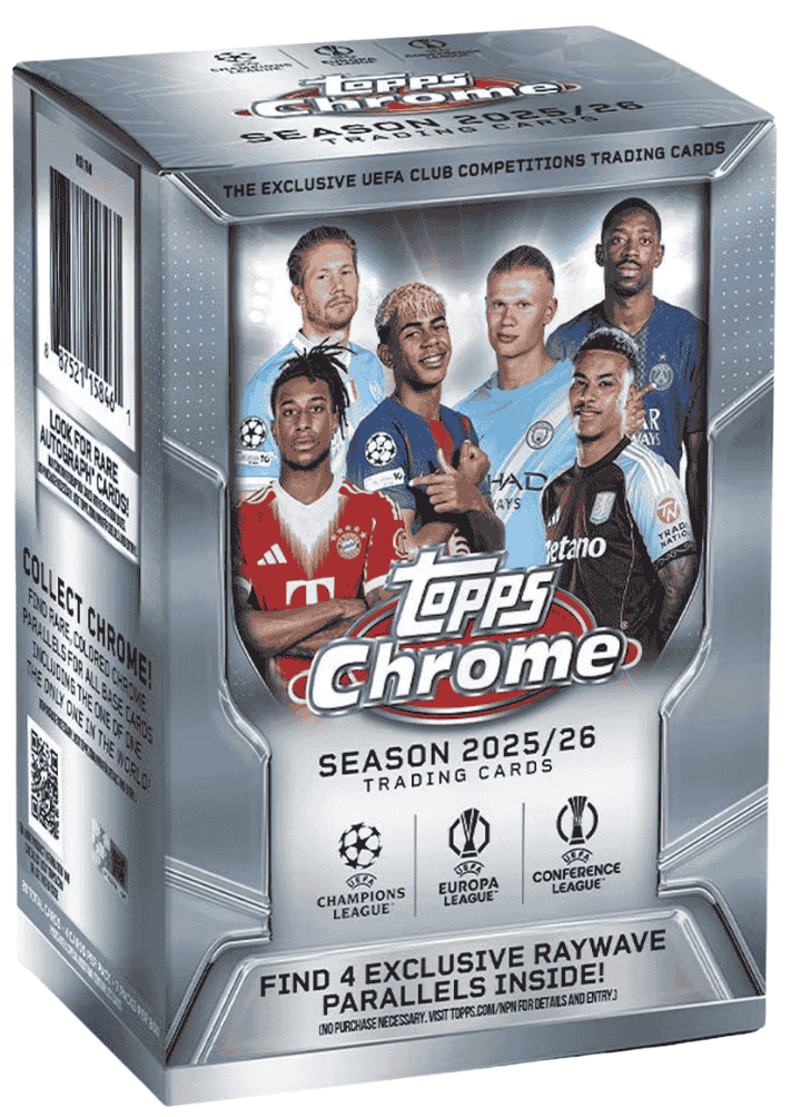 2025-26 Topps Chrome UEFA Club Competitions Soccer Blaster Box