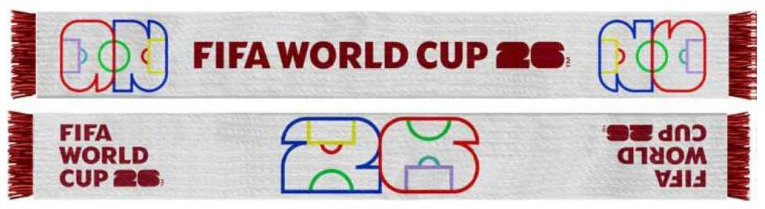 2026 FIFA World Cup White Acrylic Scarf