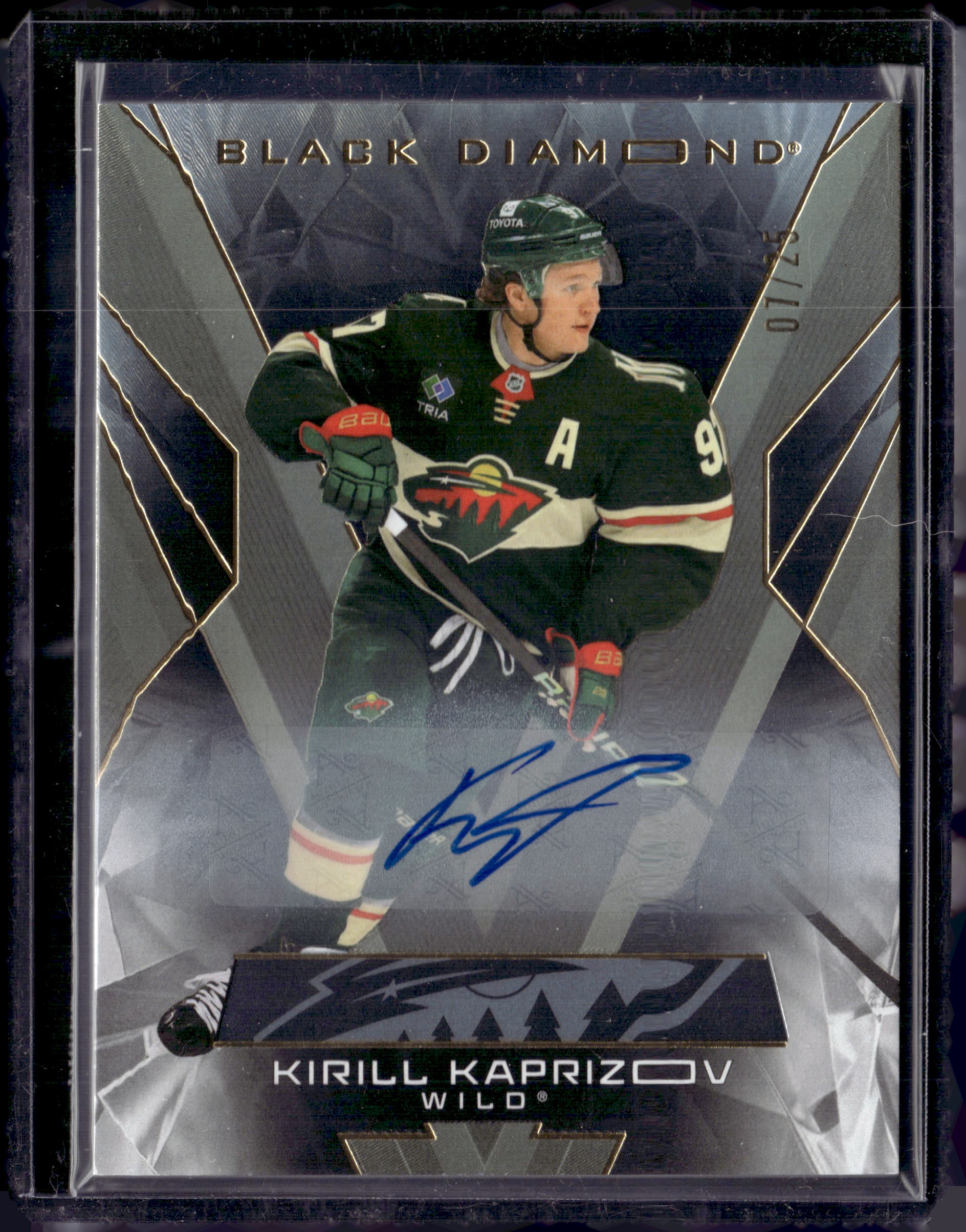 2025-26 Upper Deck Black Diamond Kirill Kaprizov Auto Base /25 #BDB-KK