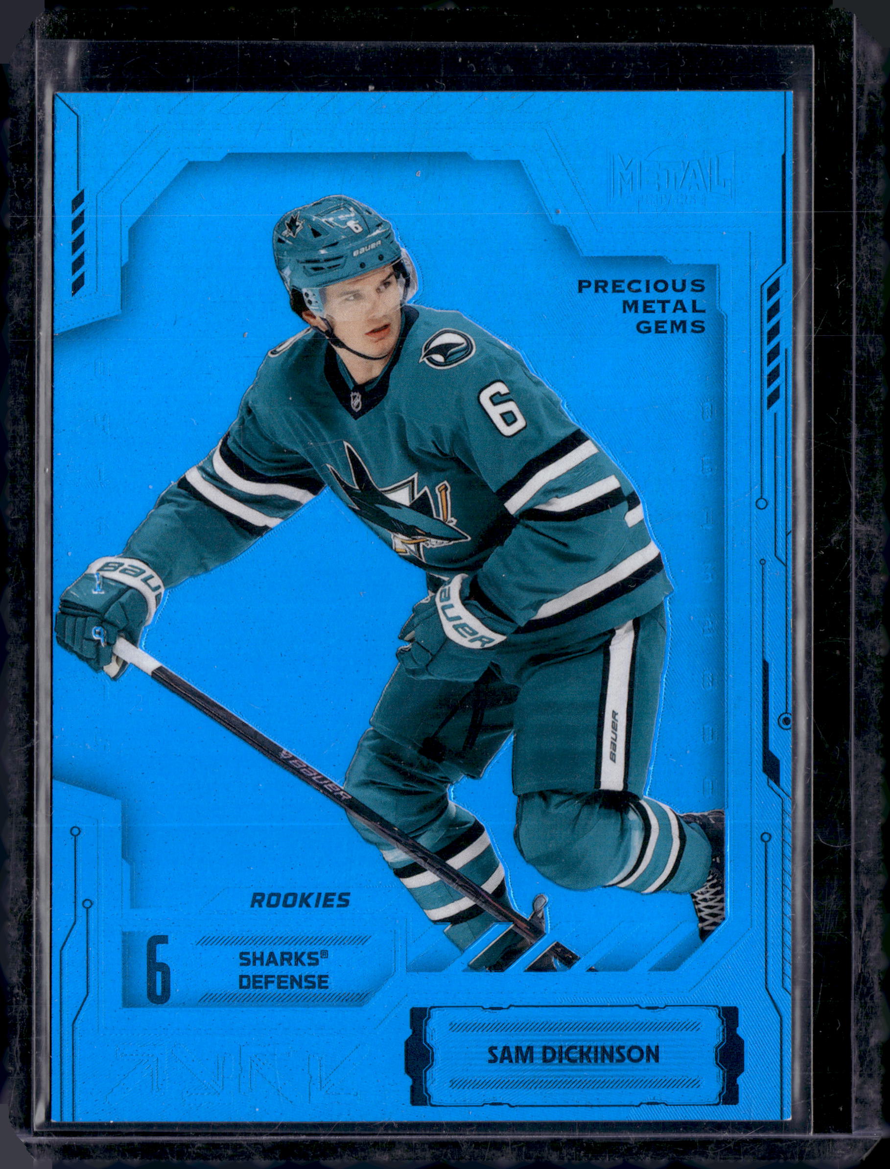 2025-26 Skybox Metal Universe Hockey Sam Dickinson Precious Metal Gems Blue /50