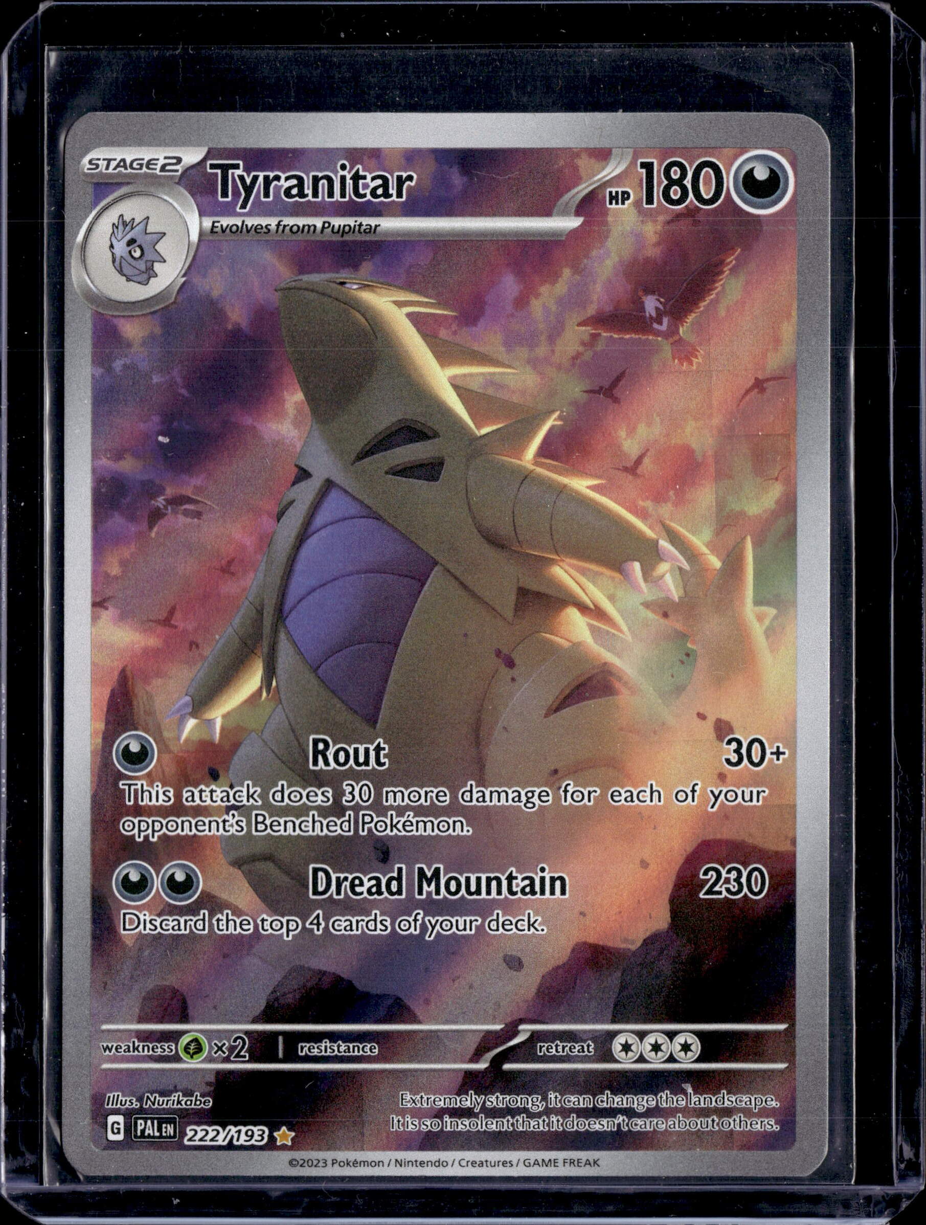 2023 Pokemon Paldea Evolved Tyranitar 222/193