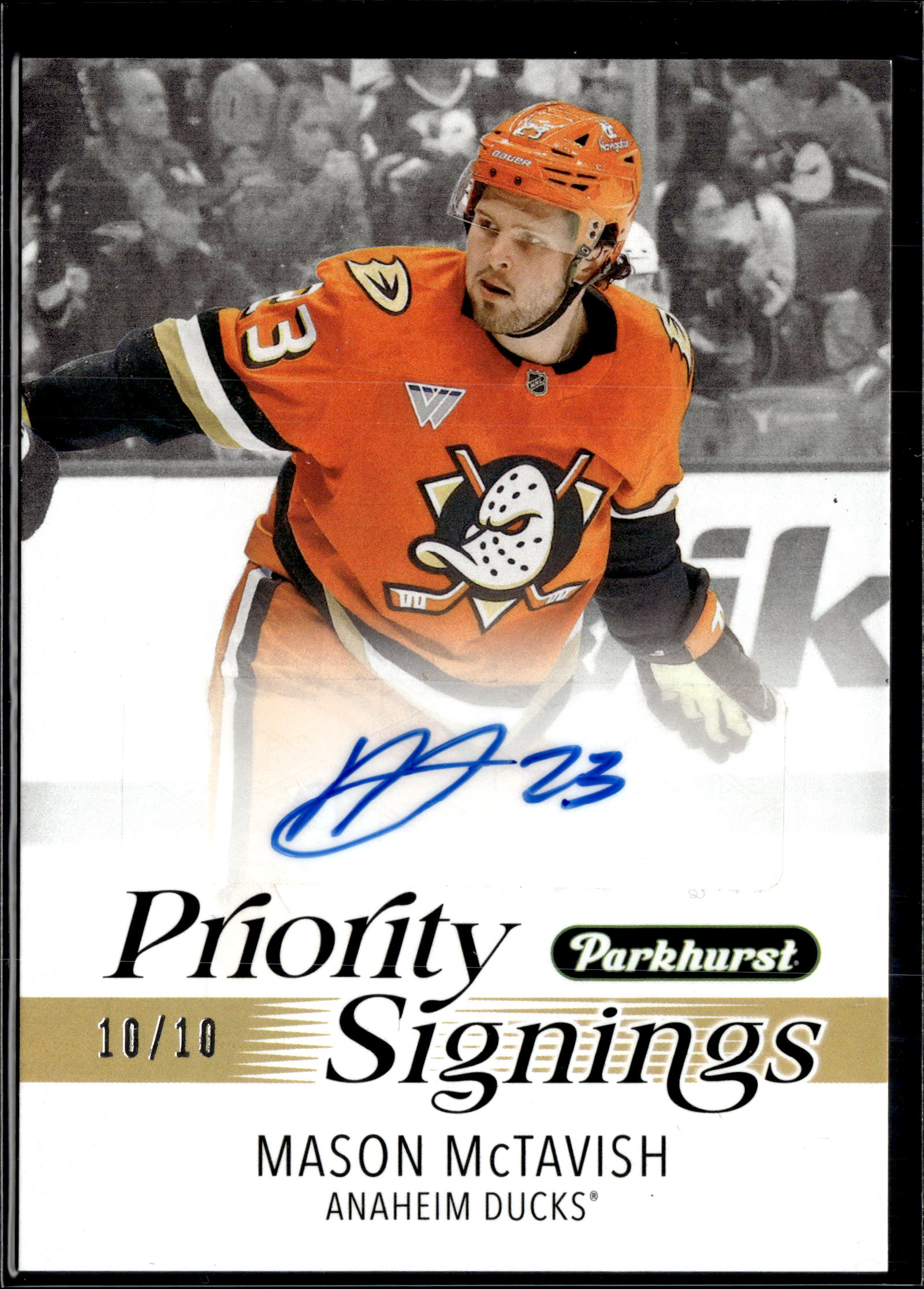 2024-25 Parkhurst Mason McTavish Priority Signings Auto /10