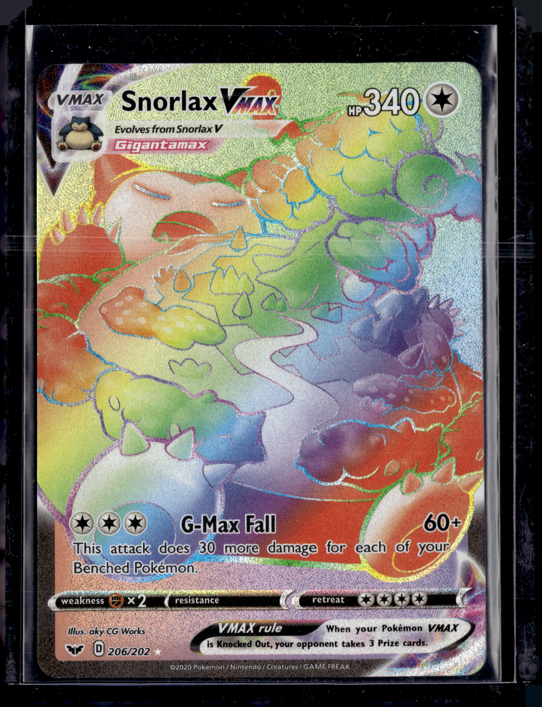 2020 Sword & Shield Base Set Snorlax VMAX Secret Rare