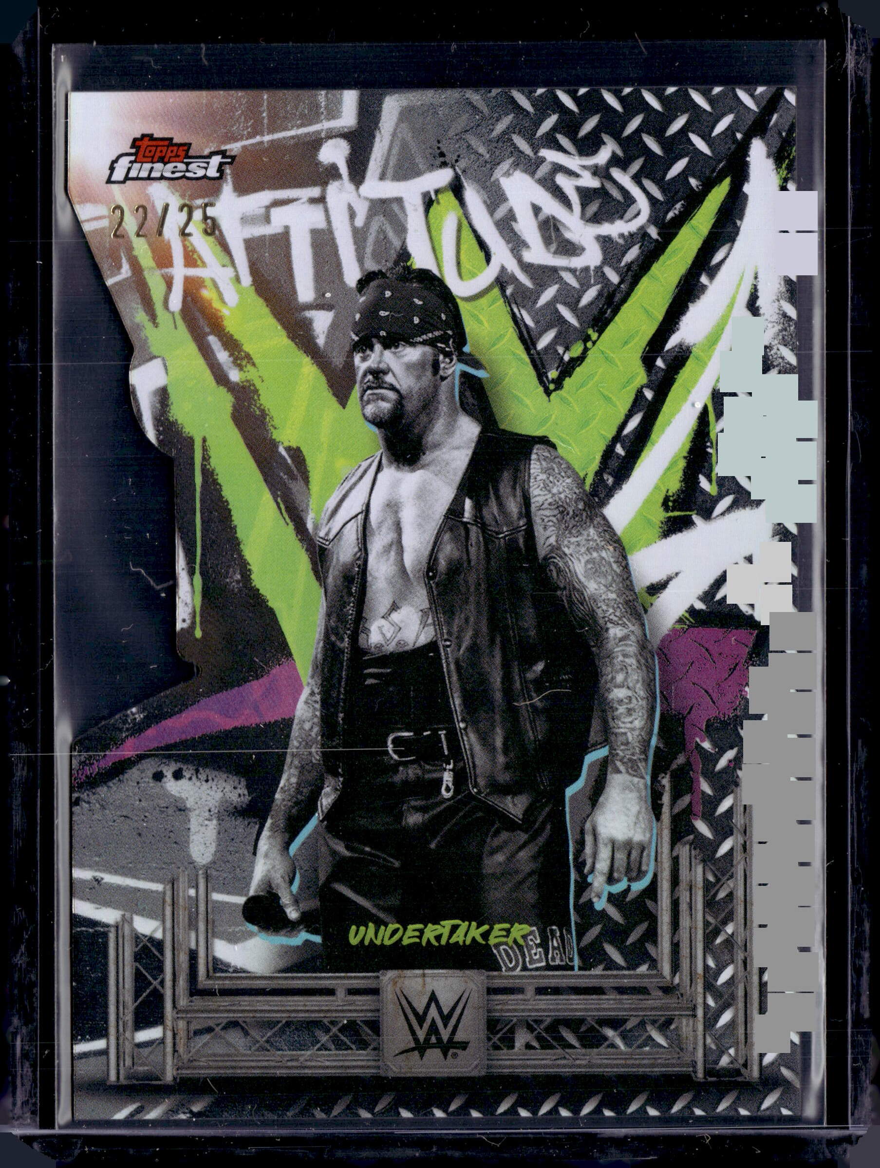 2025 Topps Finest Attitude Die-Cut Rare Undertaker /25