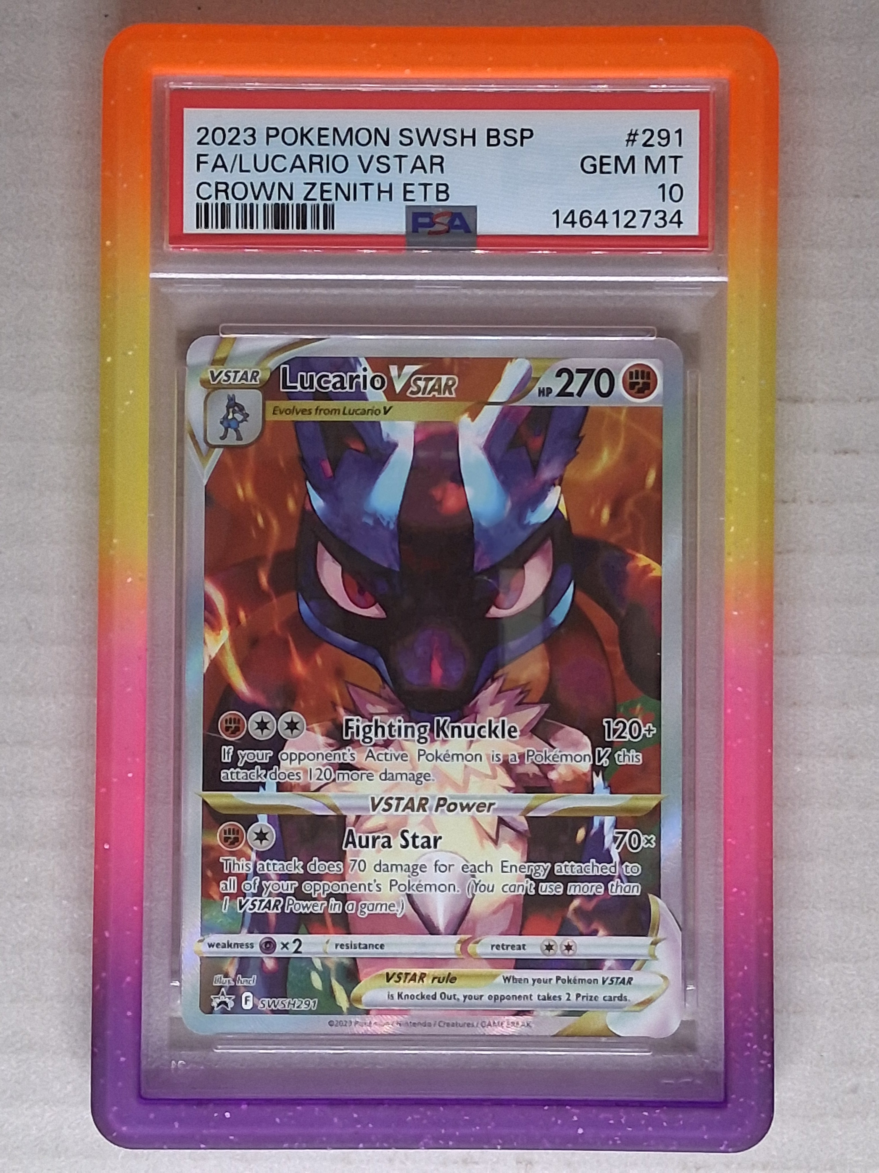 2023 Pokemon Lucario V Star Crown Zenith PSA 10