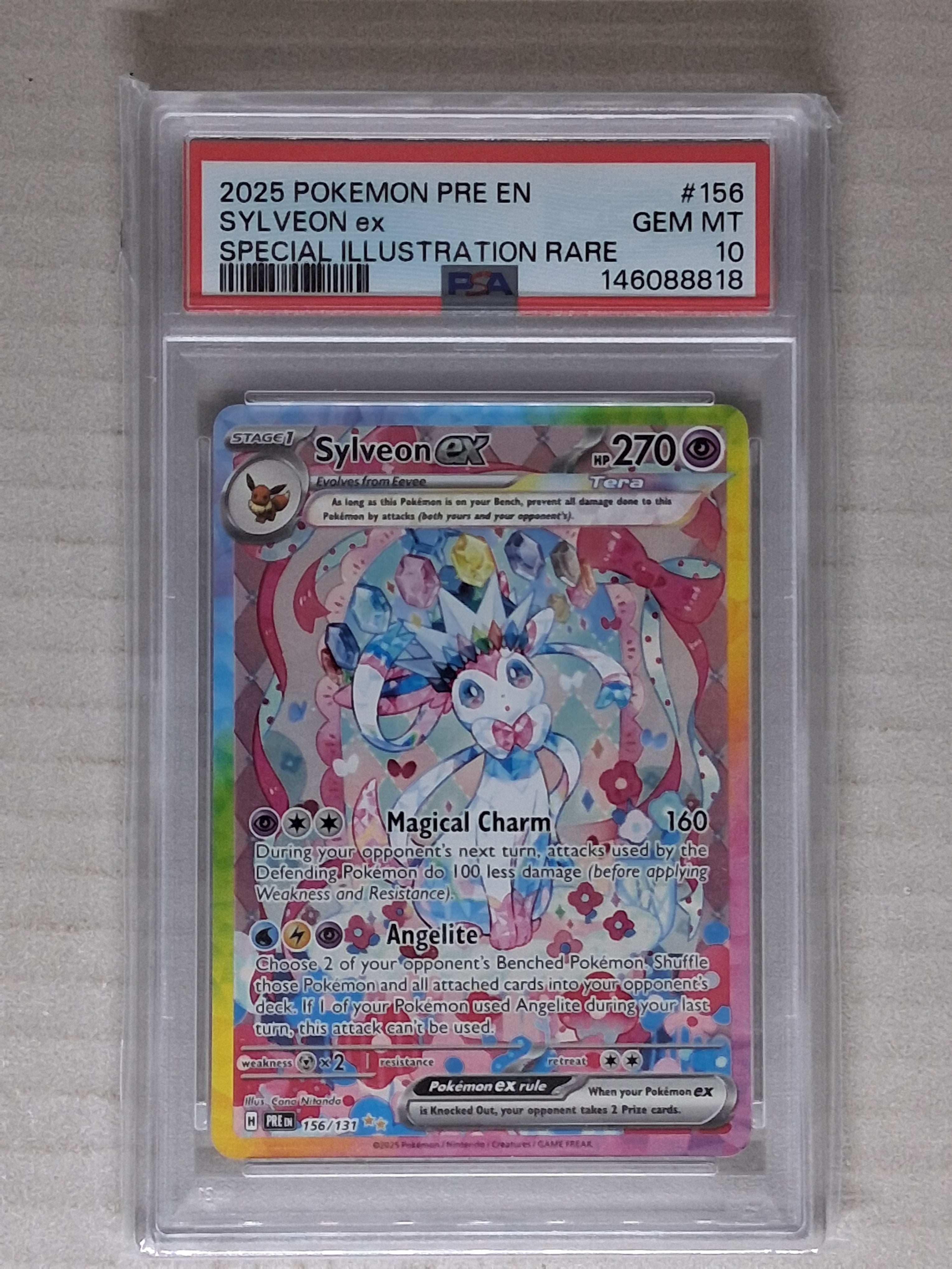 2025 Prismatic Evolutions Sylveon SIR PSA 10