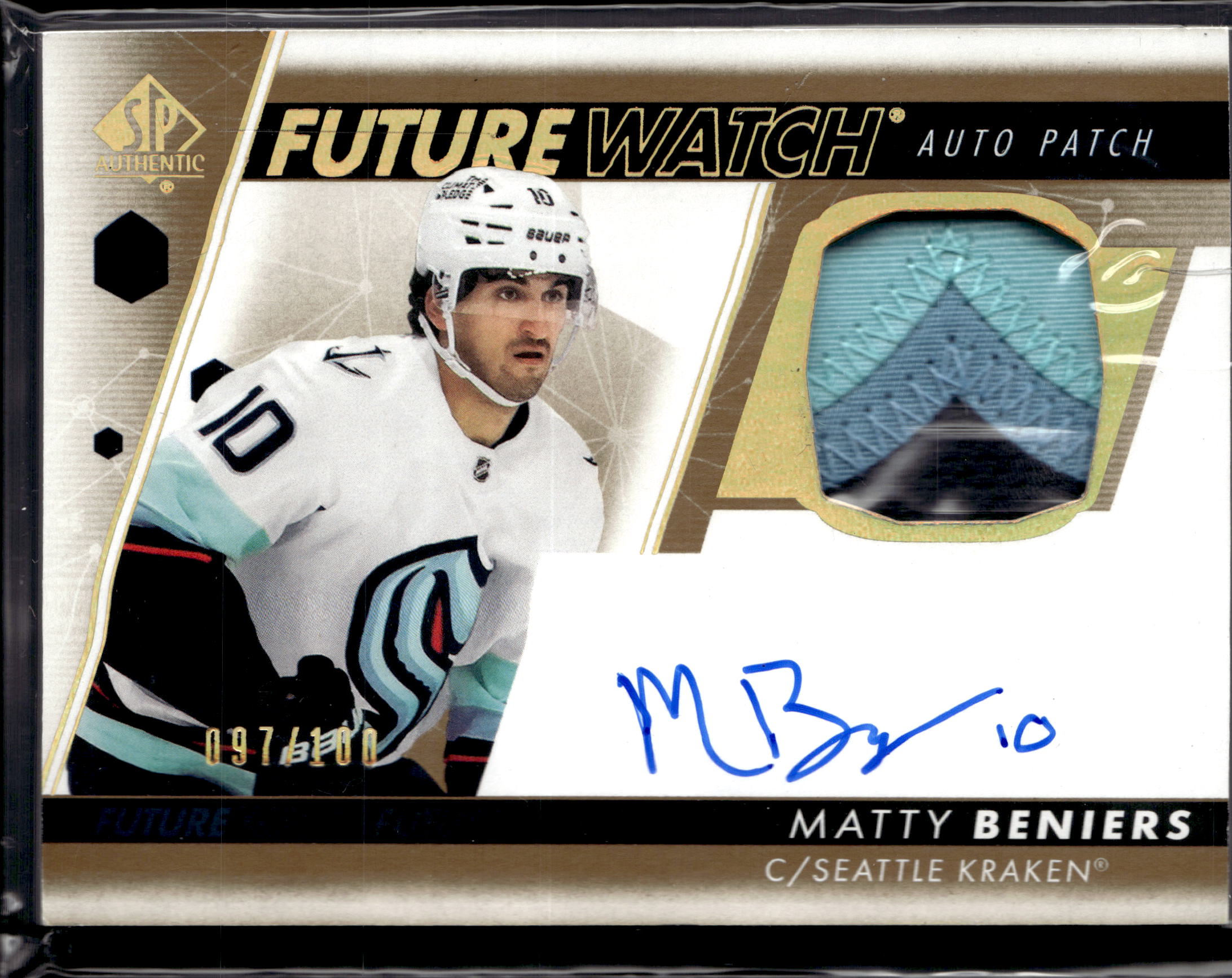 2022-23 SP Authentic Future Watch Auto Patch Matty Beniers /100