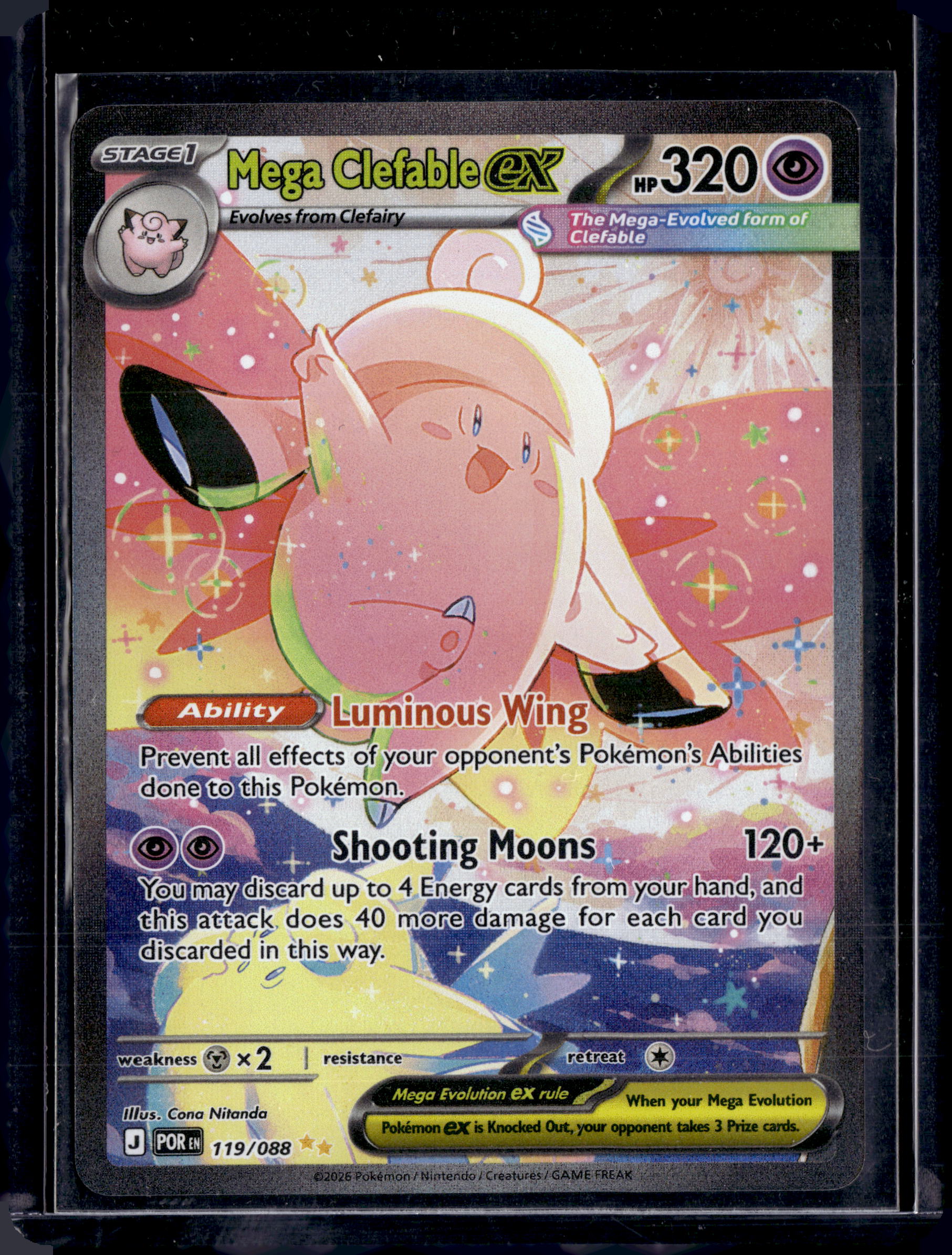2026 Perfect Order Mega Clefable ex Special Illustration Rare (B)