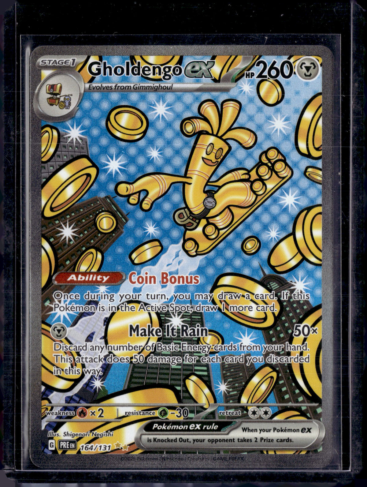 2025 Prismatic Evolutions Gholdengo EX SIR 164/131