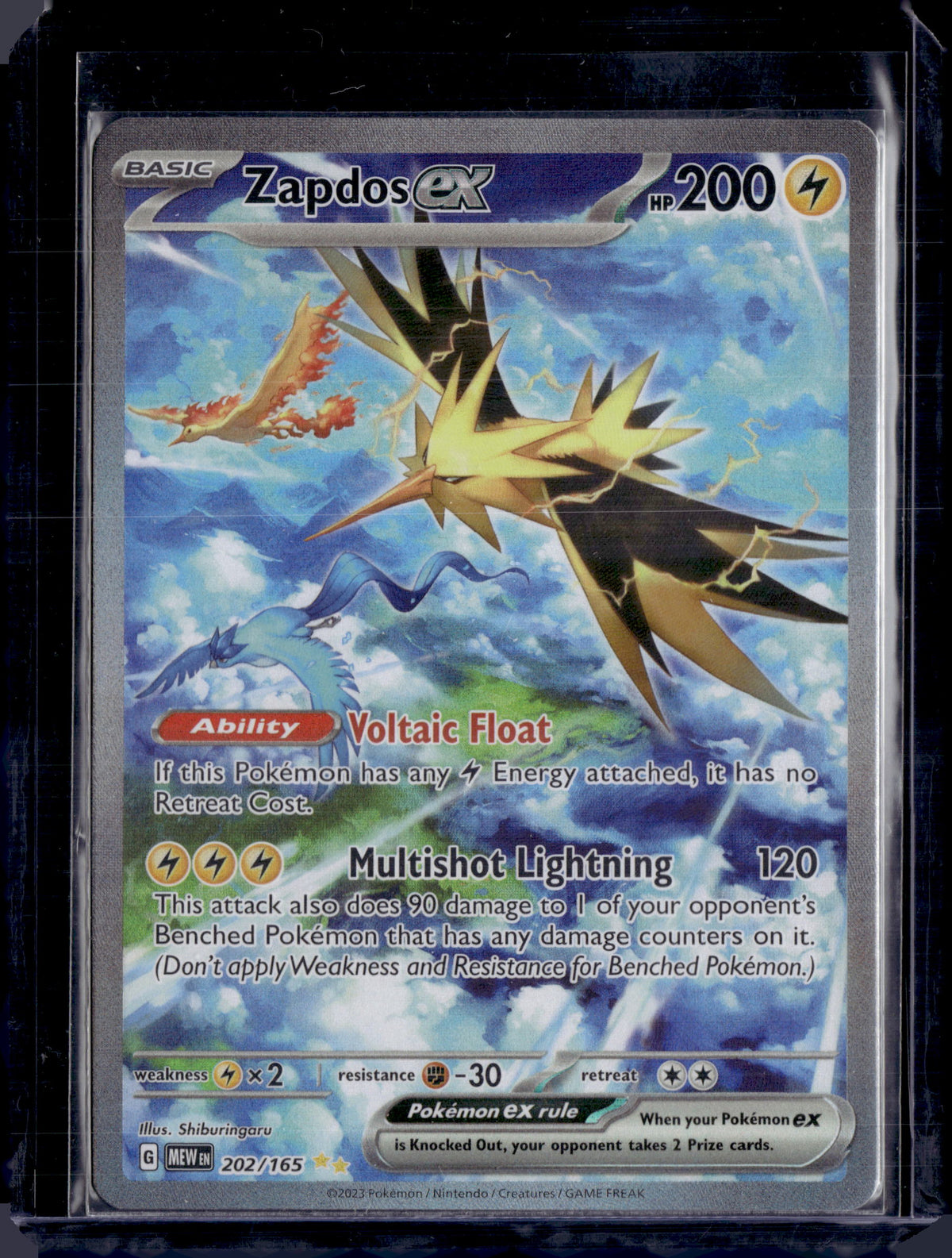 2023 Scarlet & Violet 151 Zapdos Ex SIR 202/165 (D)