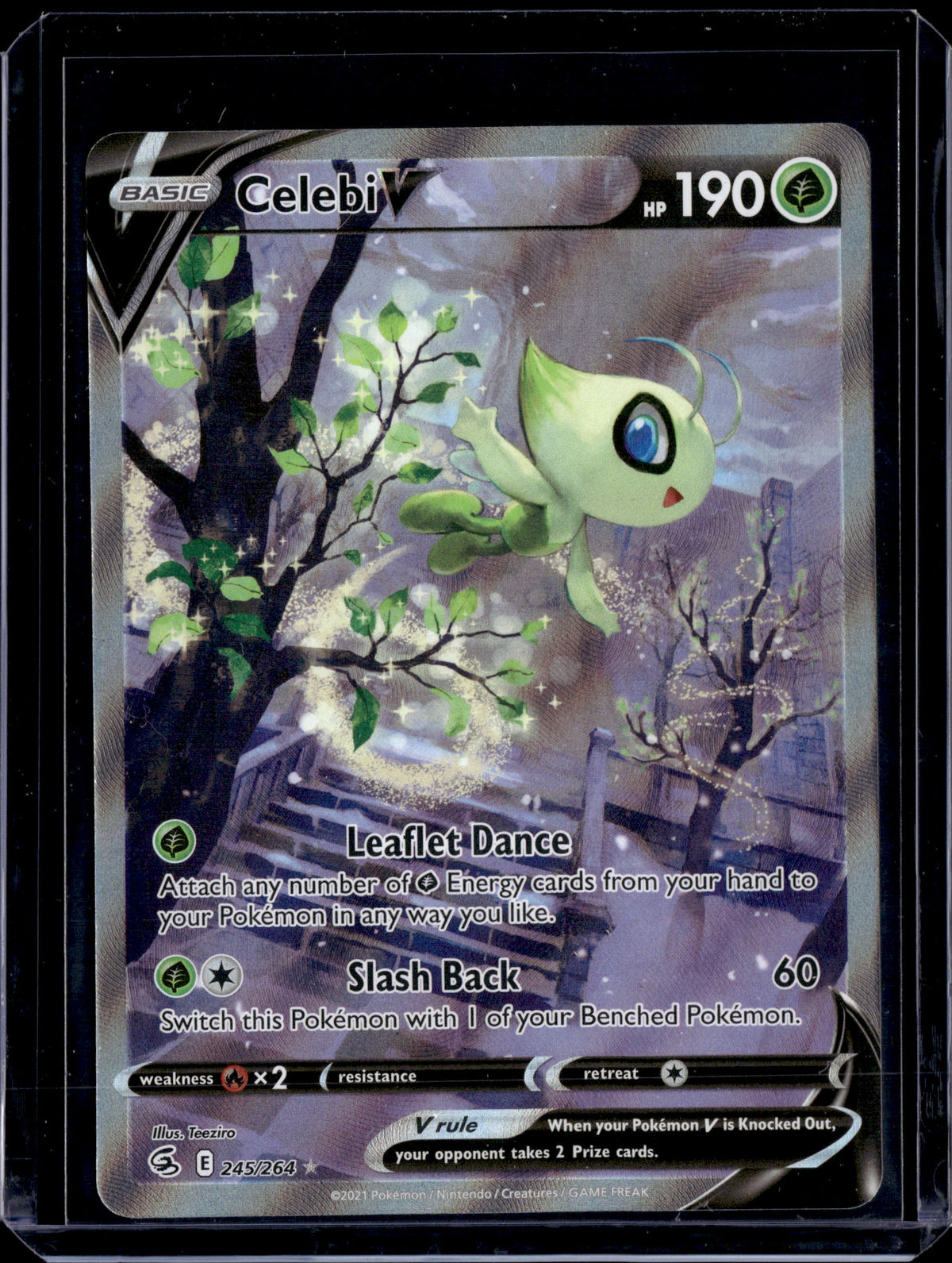 2021 Fusion Strike Celebi V (Alternate Full Art) Ultra Rare 245/264