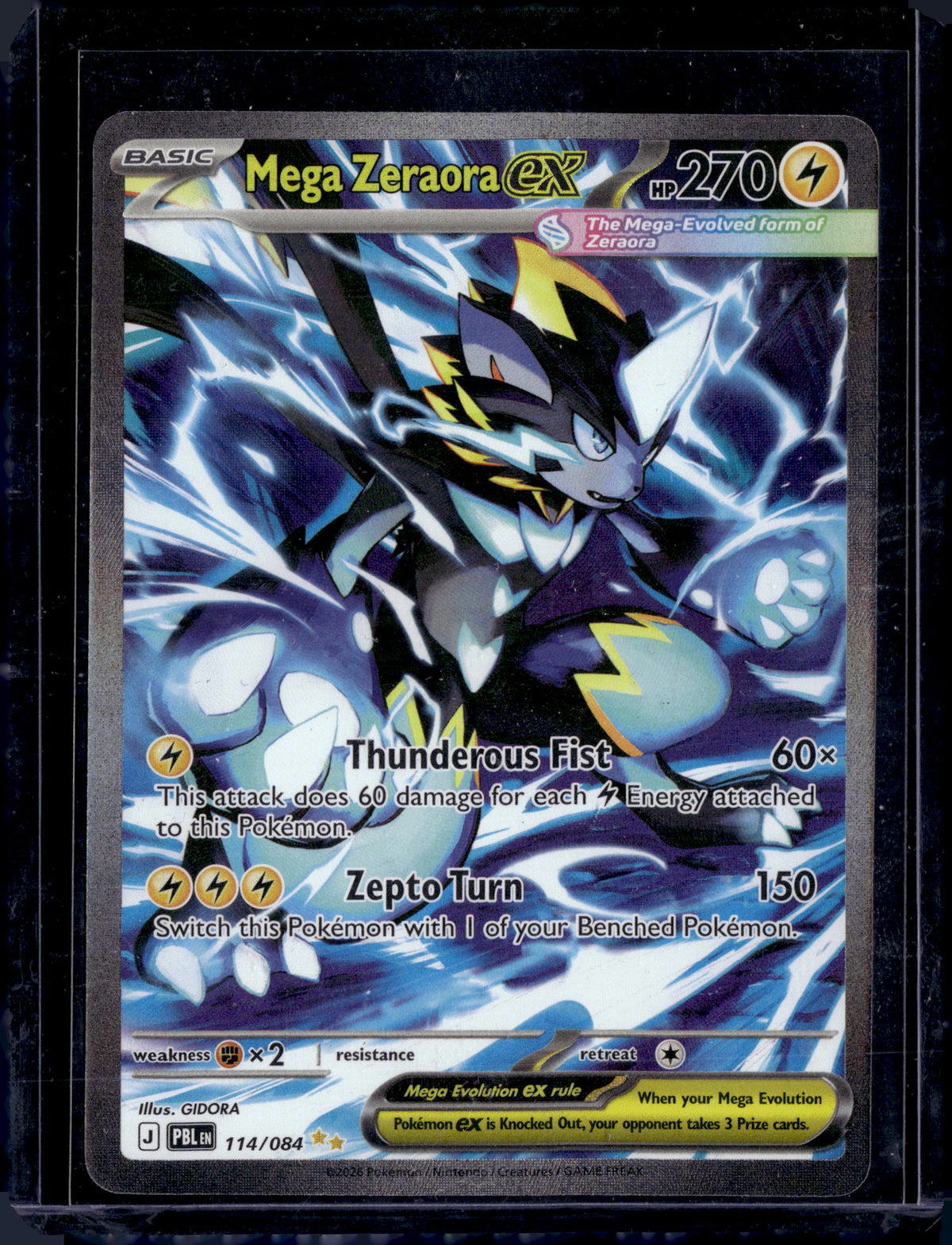 2026 Pitch Black Mega Zeraora ex Special Illustration Rare 114/084