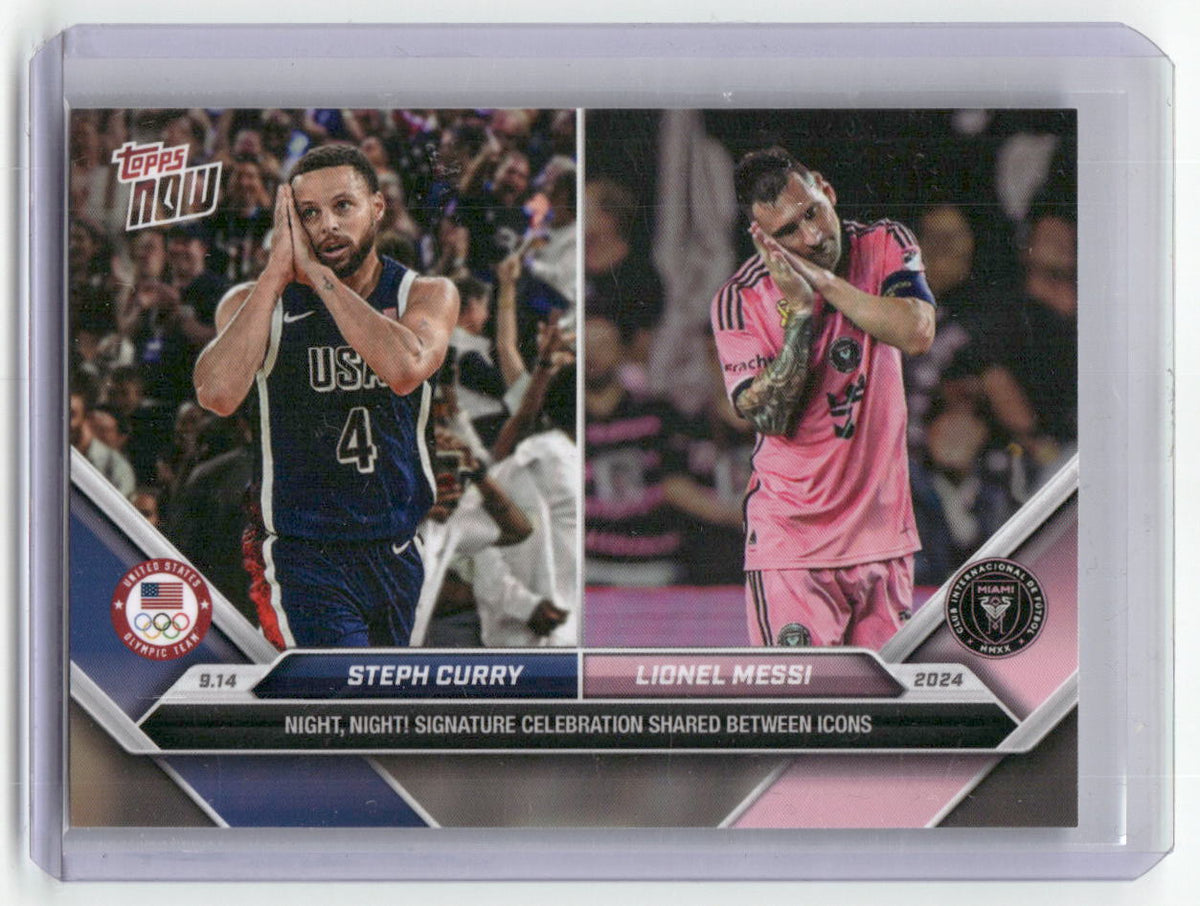 2024 Topps NOW MLS Lionel Messi & Steph Curry Night Night Celebration