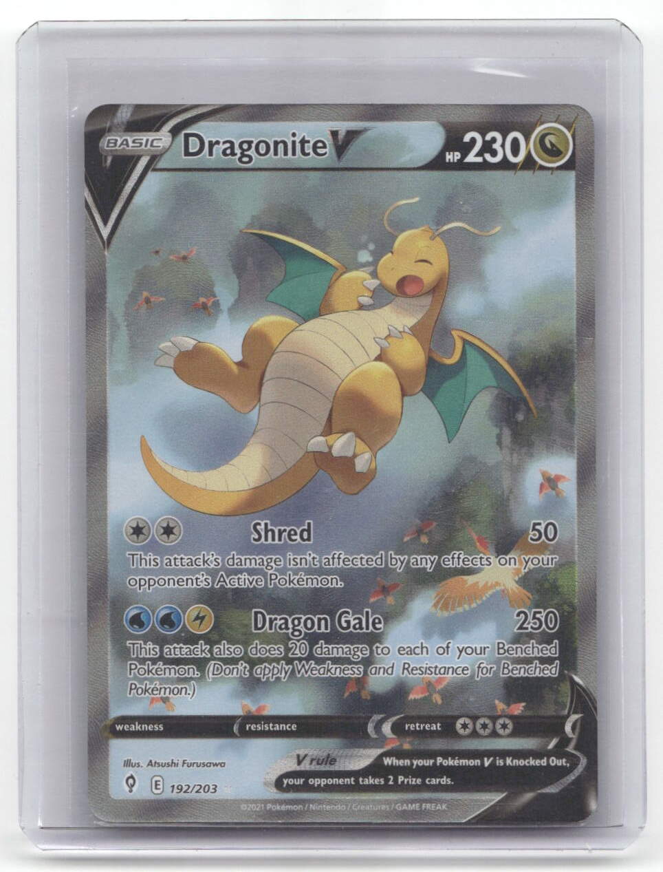 Dragonite V 192/203 Evolving Skies Holo Ultra Rare