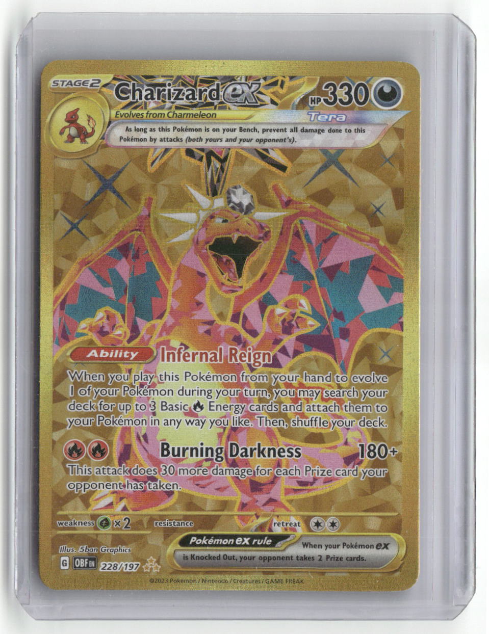 2023 Obsidian Flames Charizard ex Hyper Rare 228/197