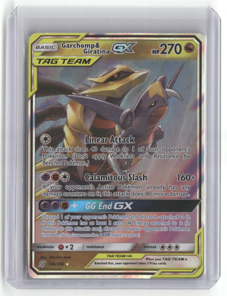 2019 Unified Minds Garchomp & Giratina GX Ultra Rare 146/236