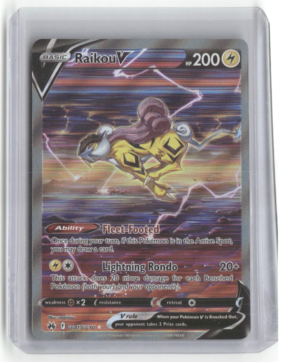 2023 Pokemon Crown Zenith: Galarian Gallery Raikou V GG41/GG70