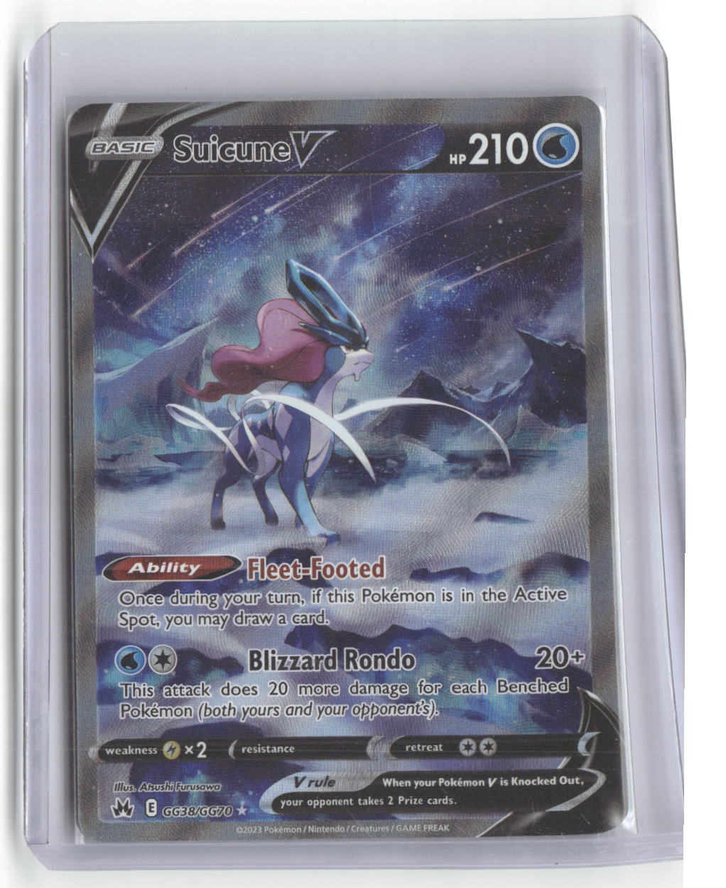 2023 Crown Zenith: Galarian Gallery Suicune V GG38/GG70