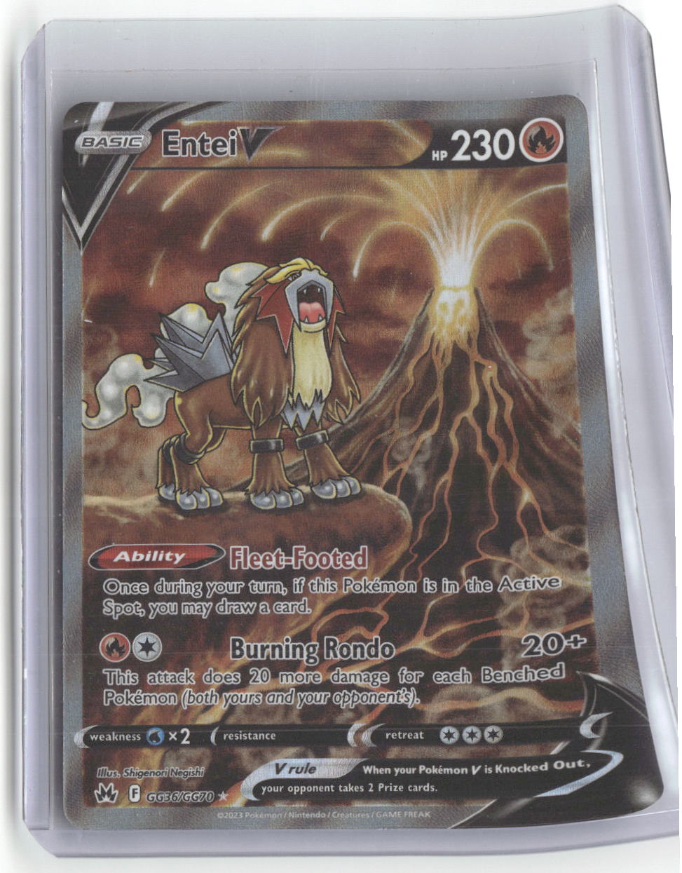 2023 Crown Zenith: Galarian Gallery Entei V Ultra Rare GG36/GG70 (B)