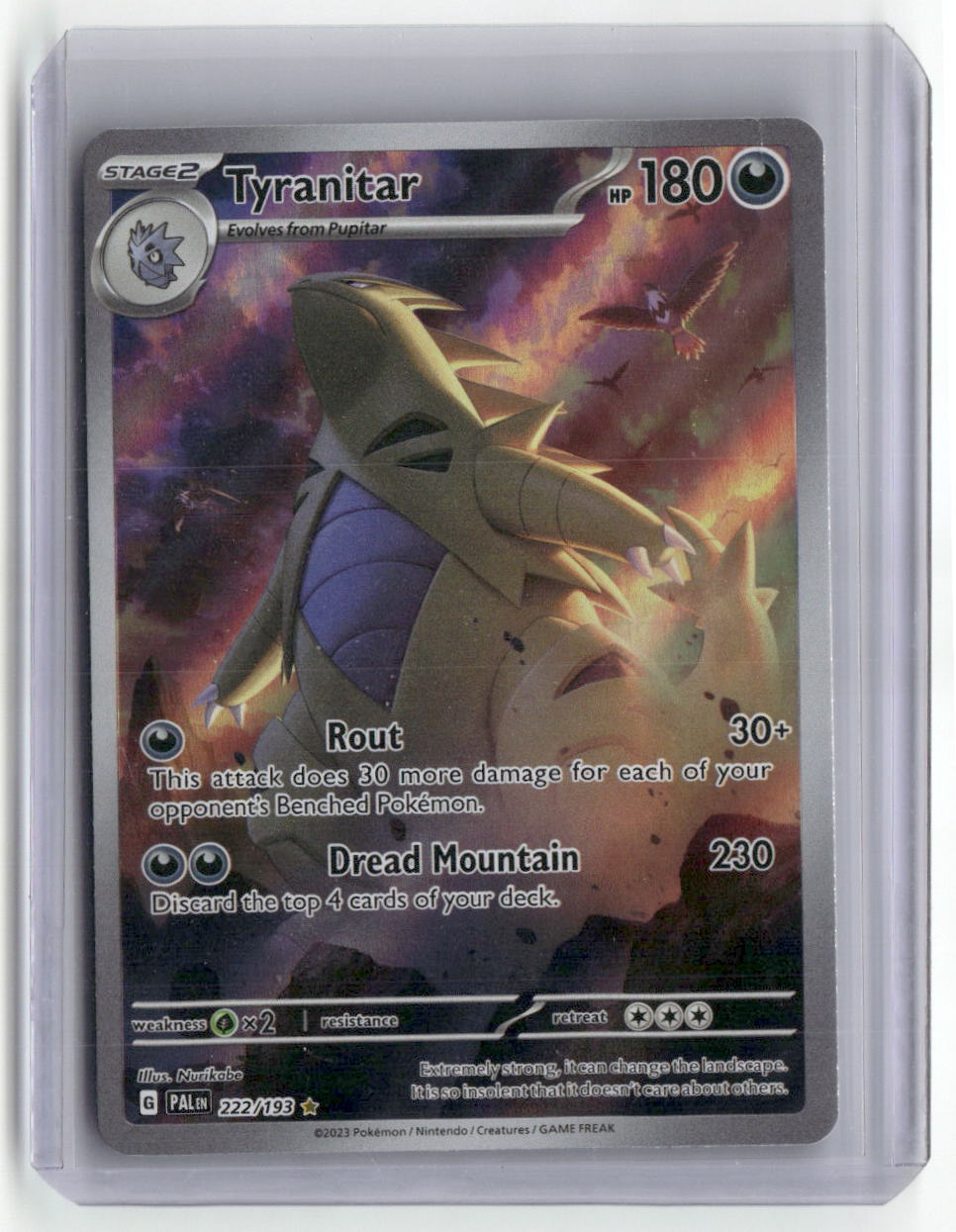 2023 Paldea Evolved Tyranitar IR Holo 222/193 (B)