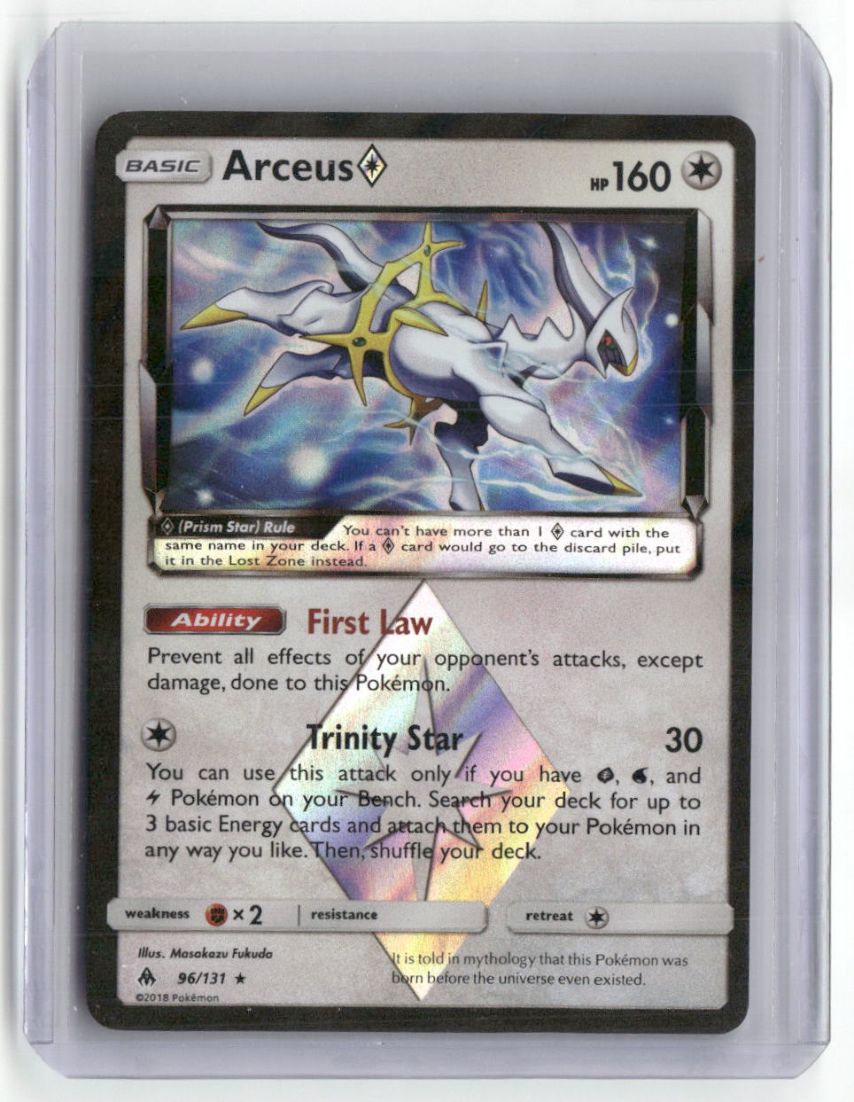 2018 Forbidden Light Prism Star Arceus Prism Rare 96/131