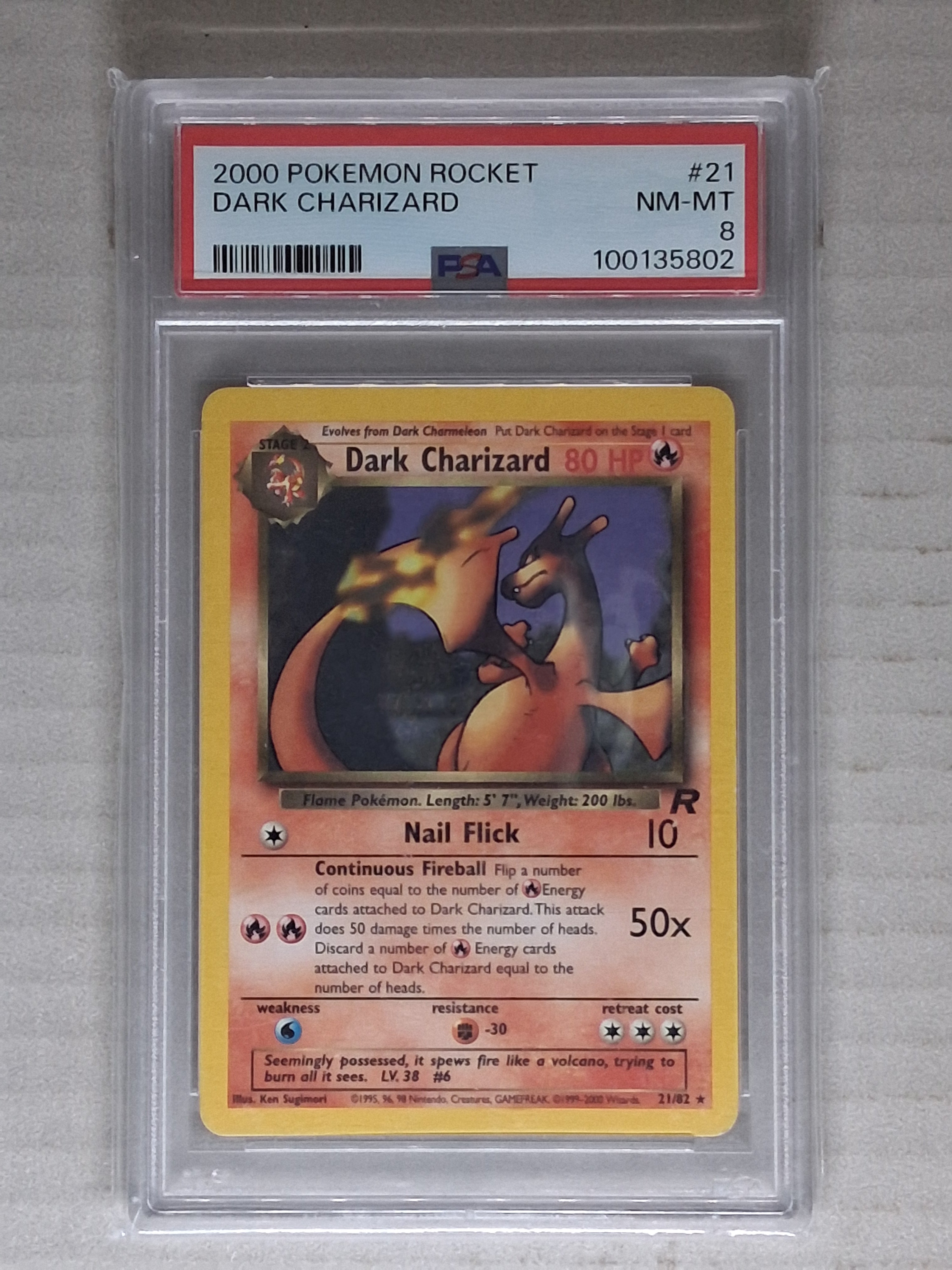 2000 Dark Charizard PSA 8