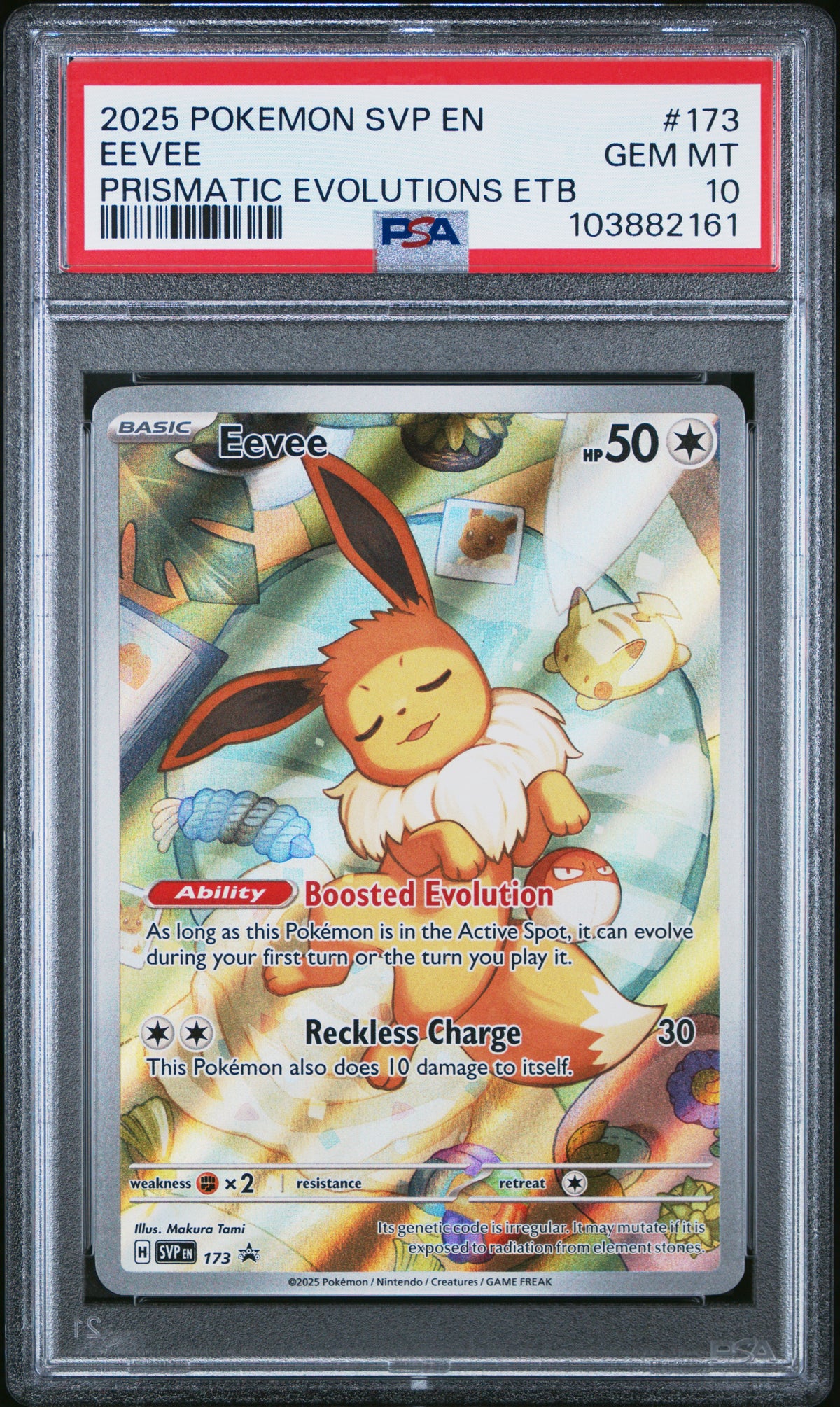2025 Pokemon Scarlet & Violet Promo Prismatic Evolutions ETB Alt Art Eevee #173 PSA 10 GEM