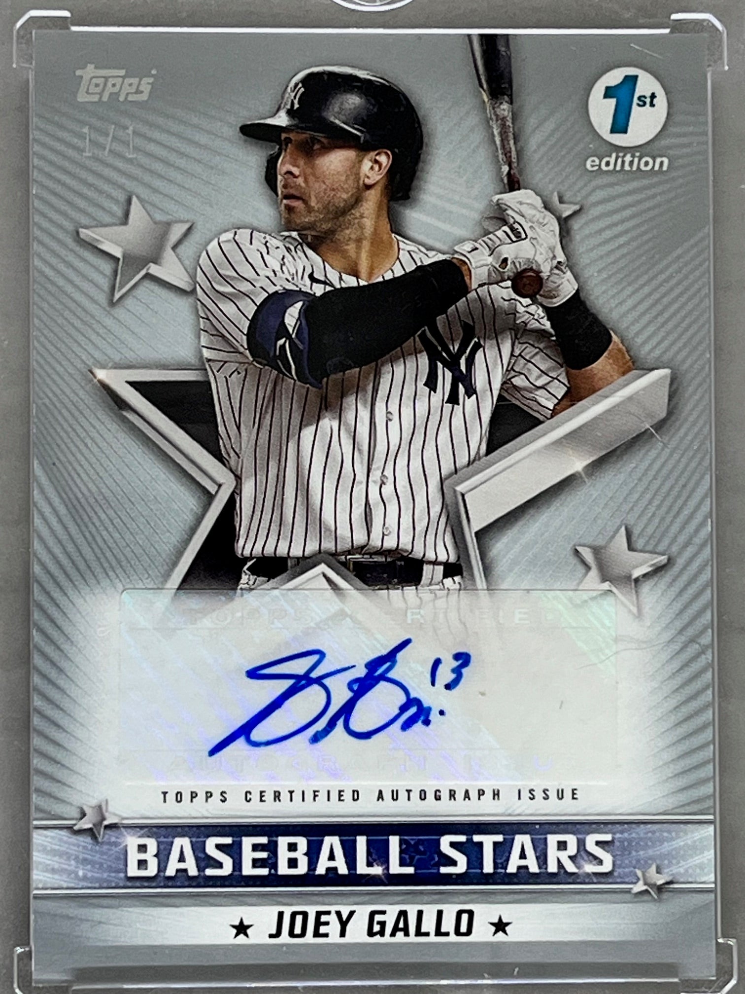 2022 Topps 1st Edition Joey Gallo Baseball Stars Autograph /1