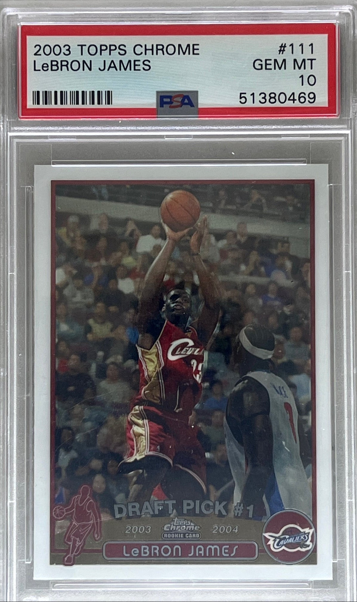 2003 Topps Chrome LeBron James Rookie #111 PSA 10
