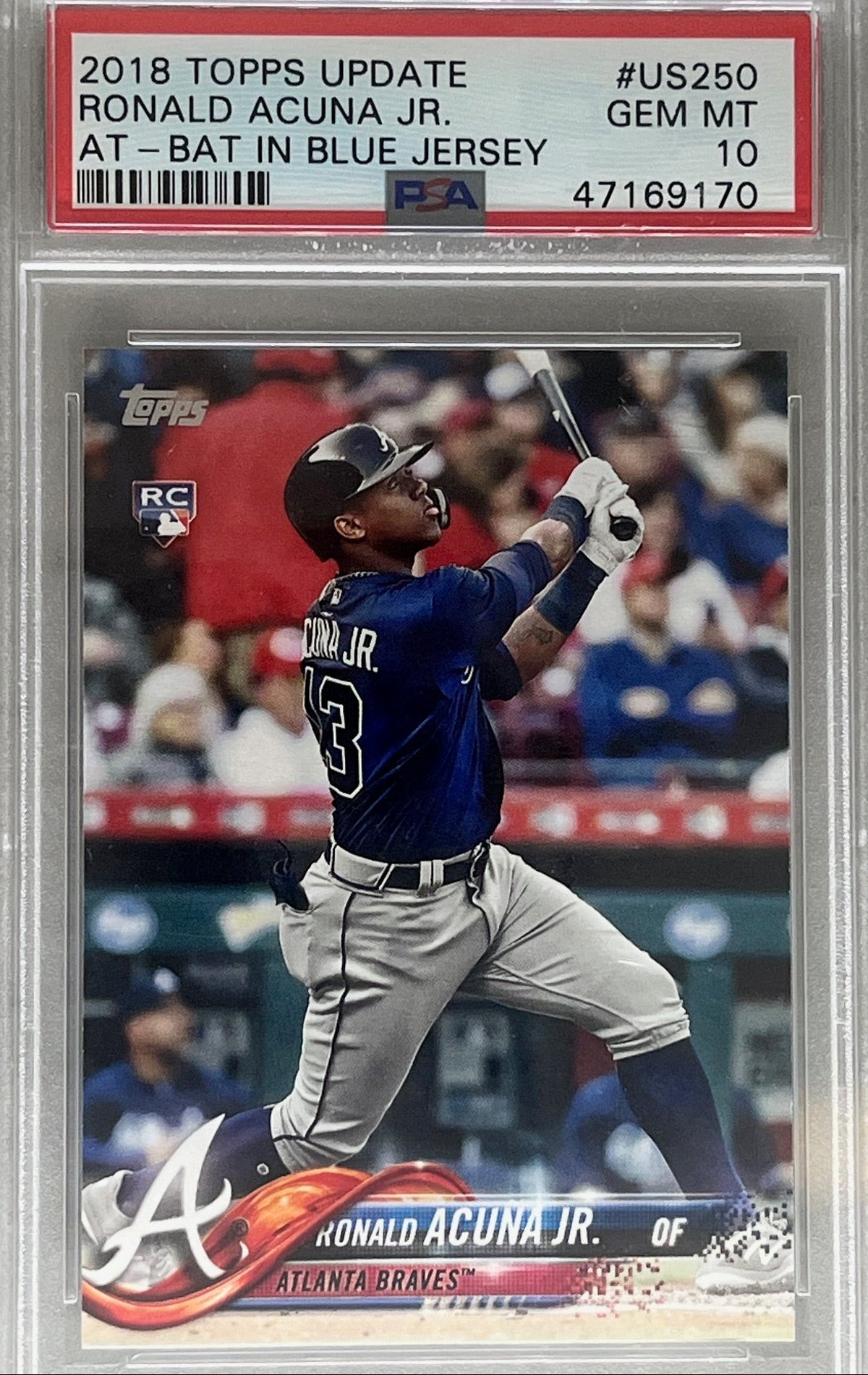 2018 Topps Update #US250 Ronald Acuna Jr Rookie PSA 10