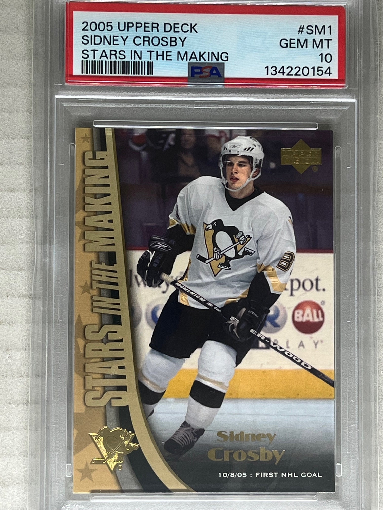 2005 Upper Deck Stars In The Making Sidney Crosby RC #SM1 PSA 10 GEM MINT