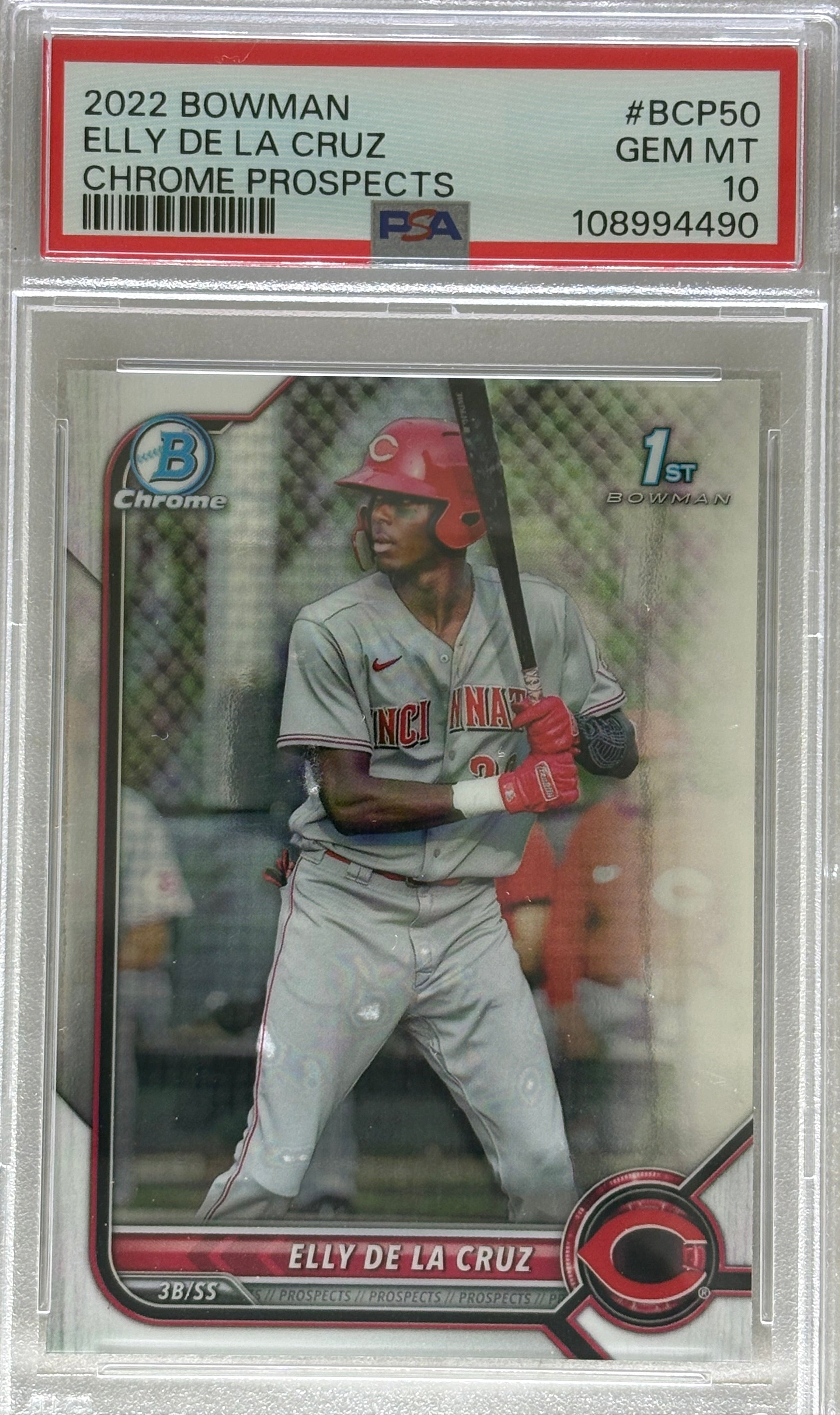 2022 Bowman Elly De La Cruz Chrome Prospects PSA 10