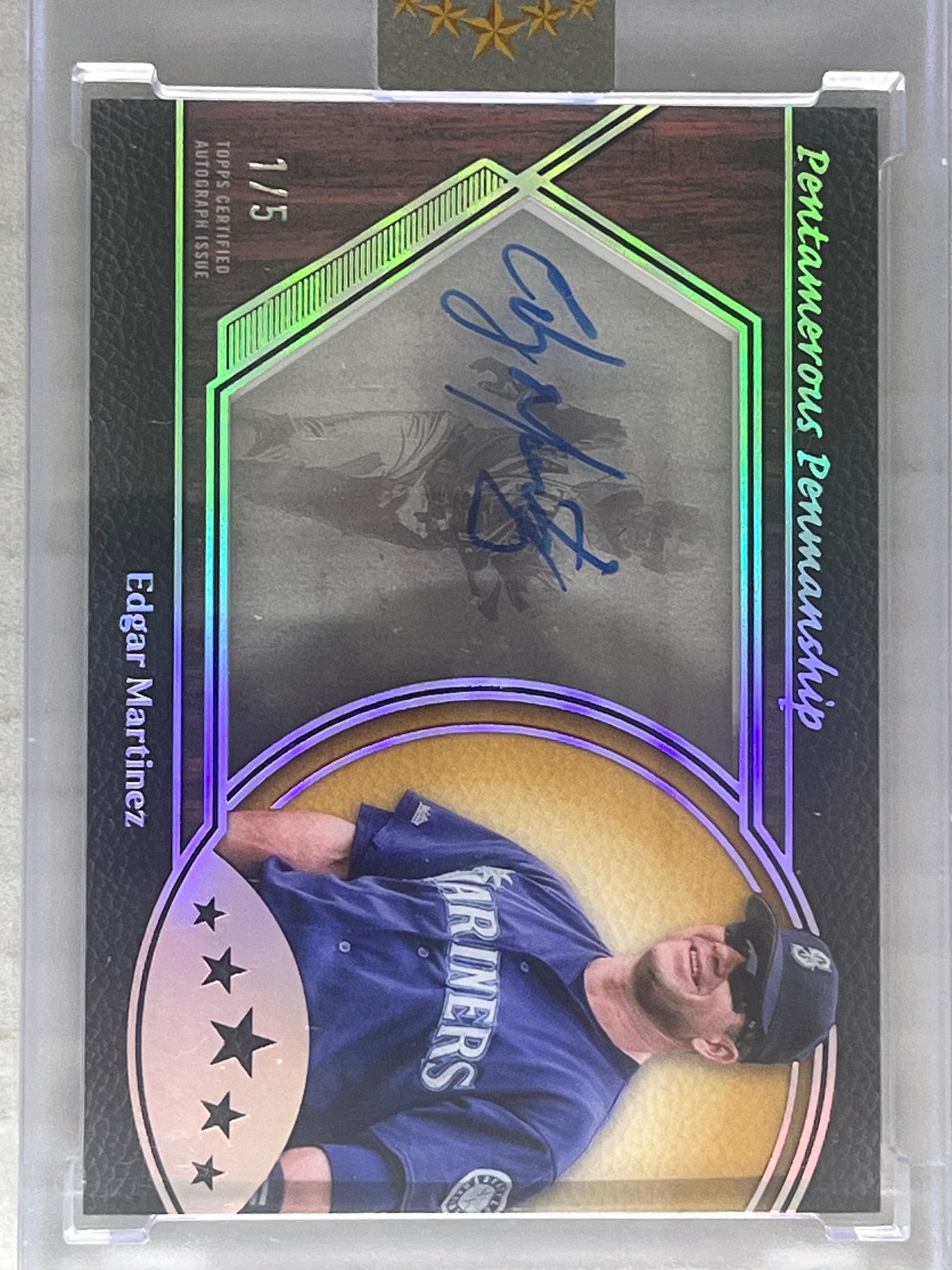 2025 Topps Five Star Edgar Martinez Pentamerous Penmanship Gold Auto #/5
