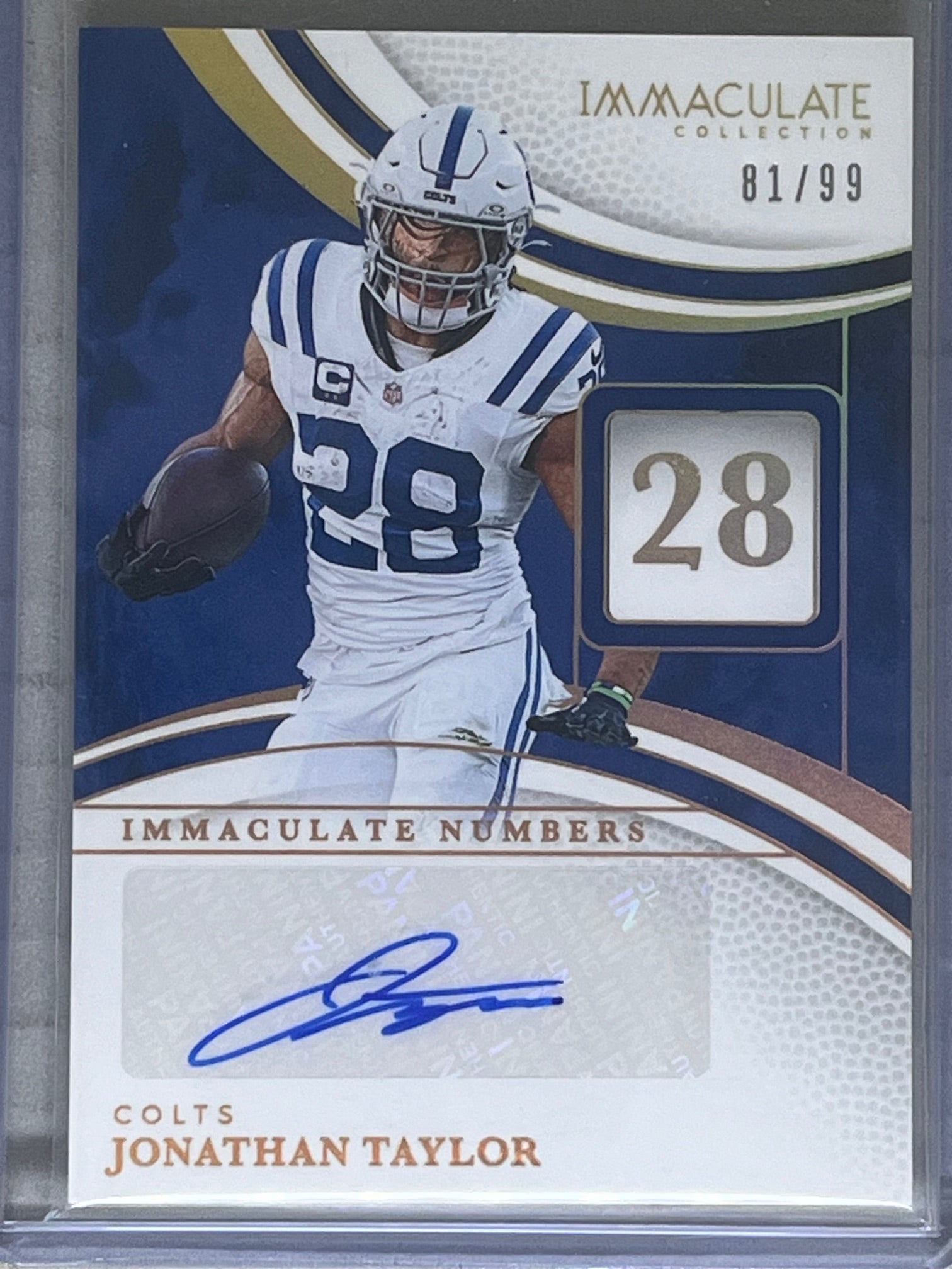 2025 Panini Immaculate Immaculate Numbers Signatures Jonathan Taylor #INS-14 /99