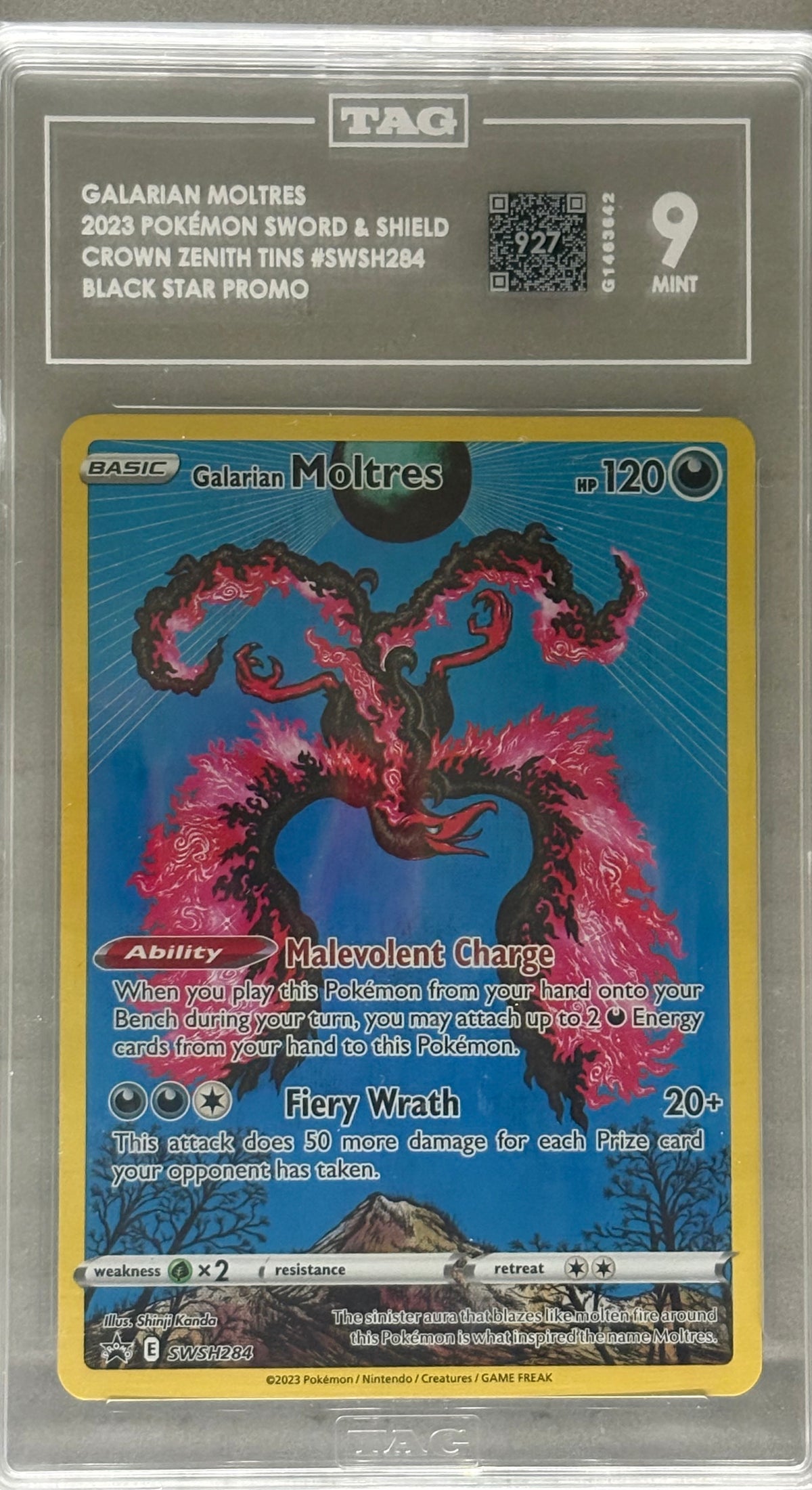 2023 Crown Zenith Galarian Gallery Galarian Moltres TAG 9 SWSH284