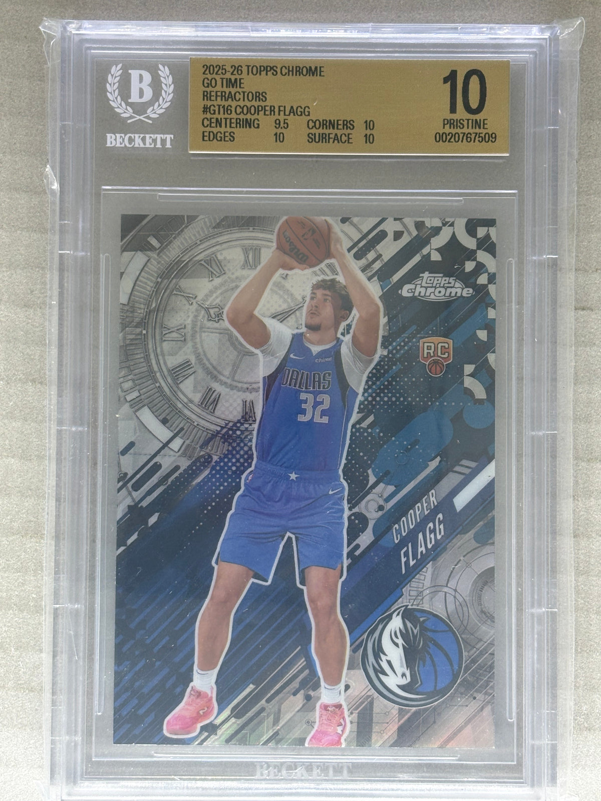 2025-26 Topps Chrome GO TIME Refractor Cooper Flagg BGS 10