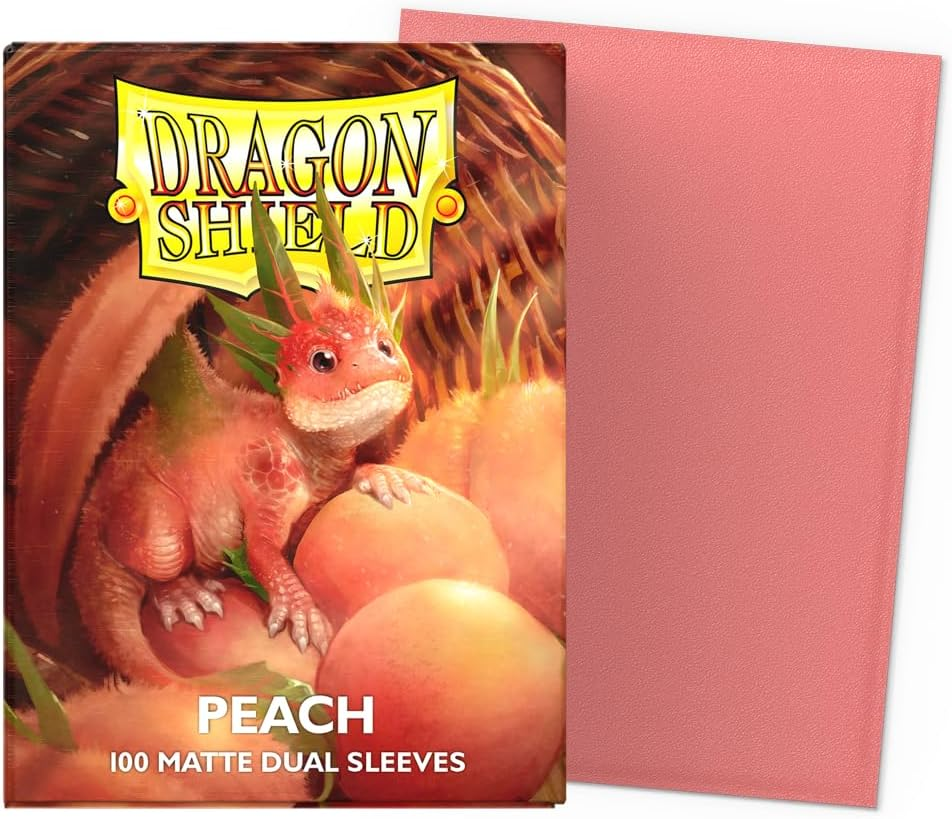 Dragon Shield Matte Dual Sleeves - Peach