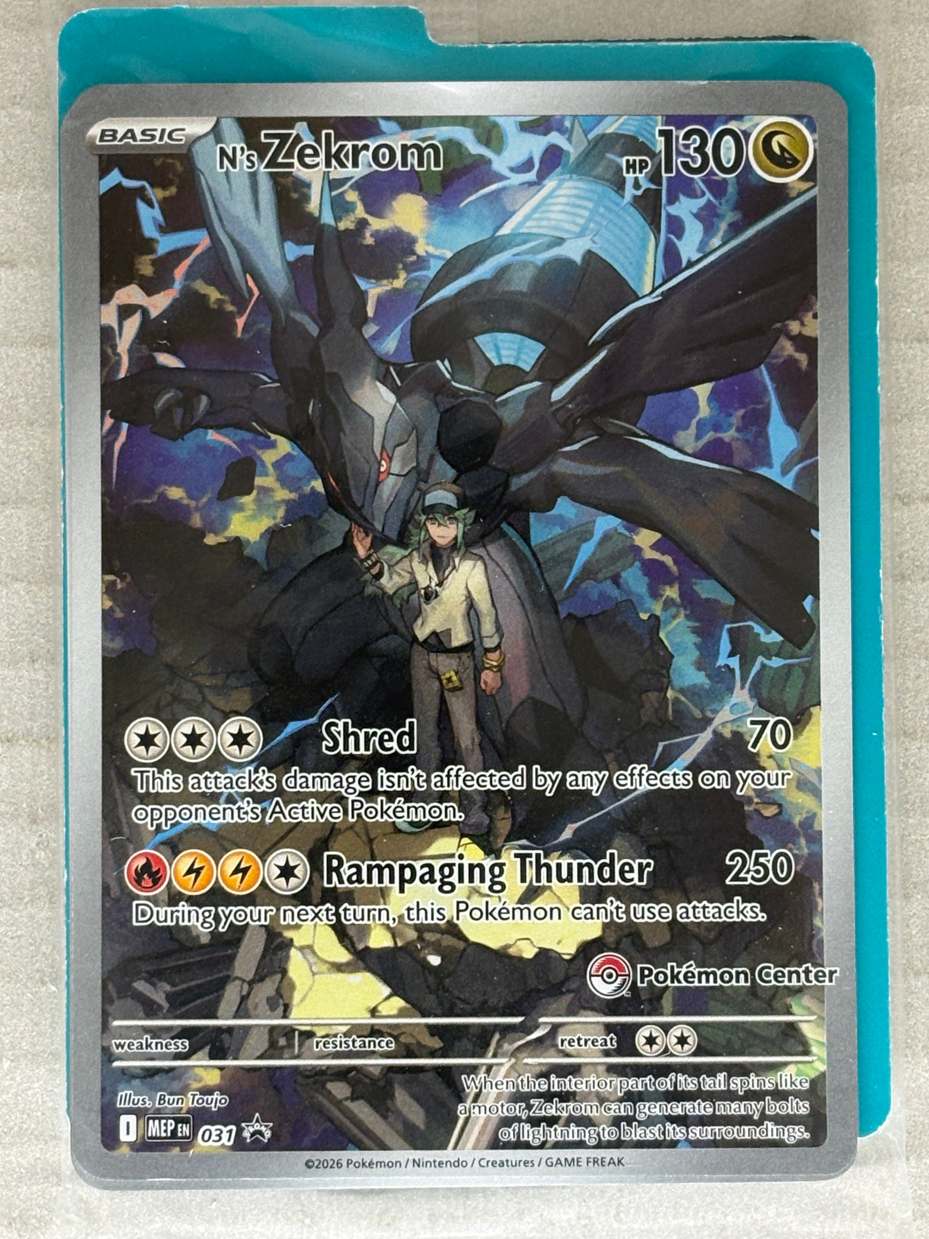 2026 Ascended Heroes Promo Pokemon Centre Stamp SEALED 031 Promo Zekrom