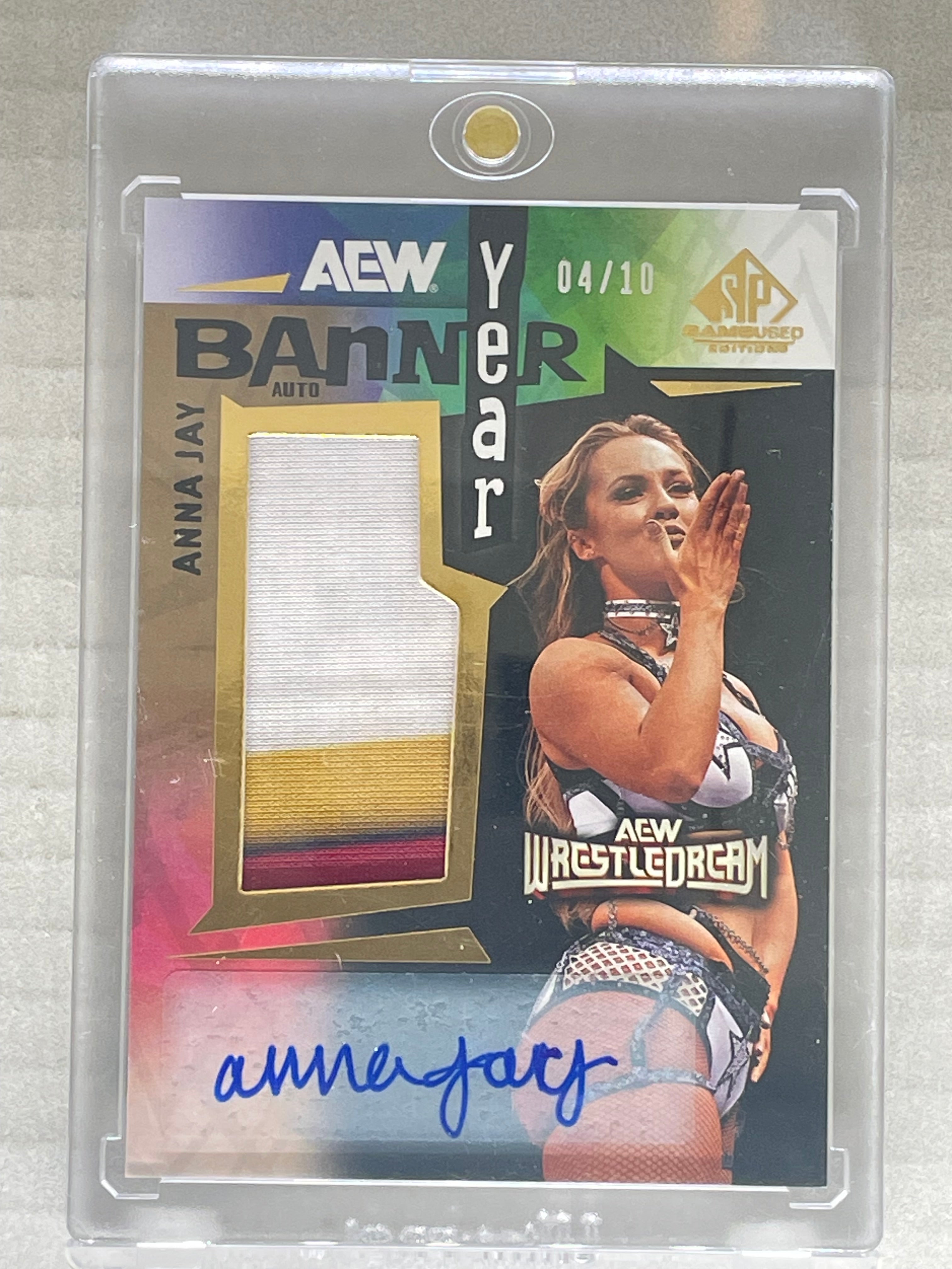 2025 Upper Deck AEW SP Game Used Anna Jay Banner Year /10