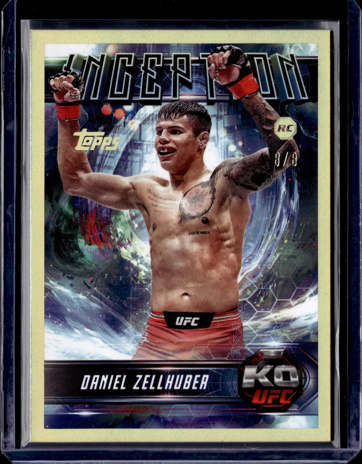 2025 Topps Chrome UFC Inception Gold /8 Daniel Zellhuber