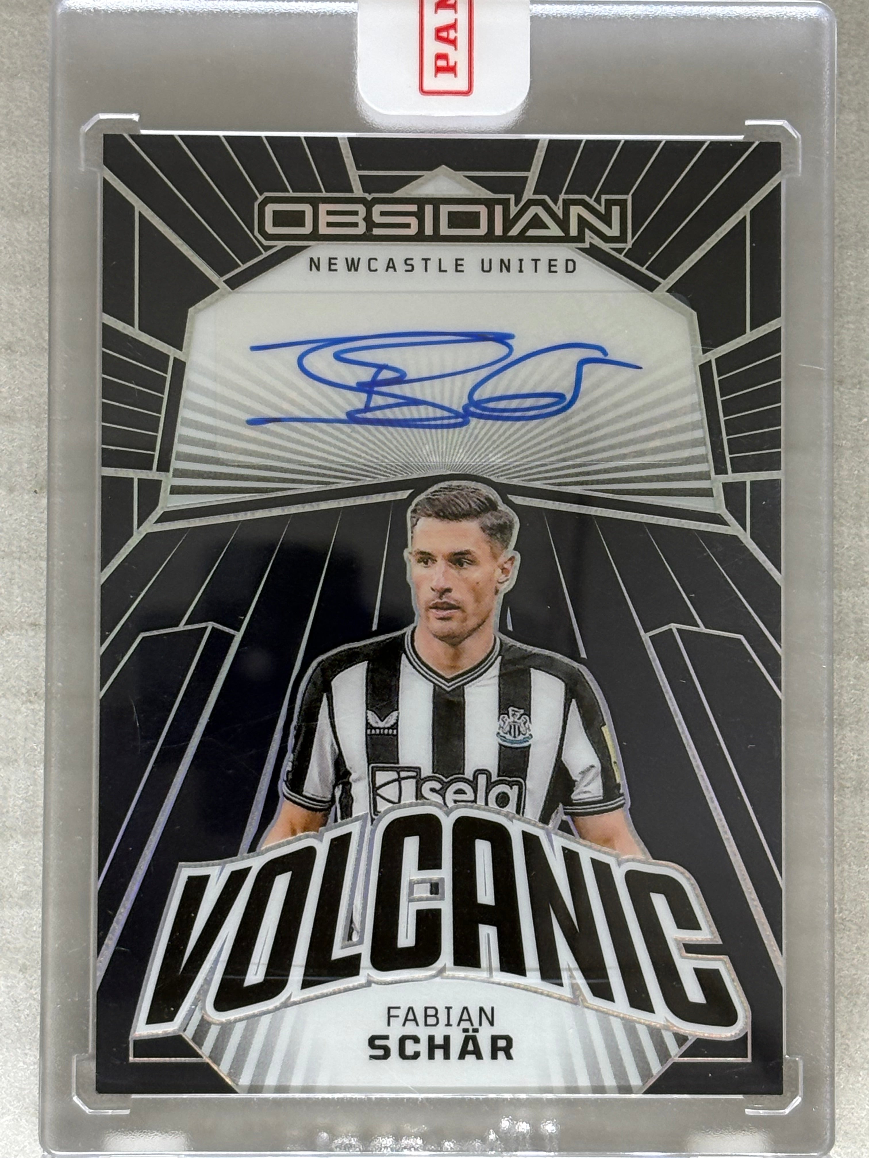 2023-24 Panini Obsidian Soccer /5 Volcanic Auto Declan Rice #VS-DR