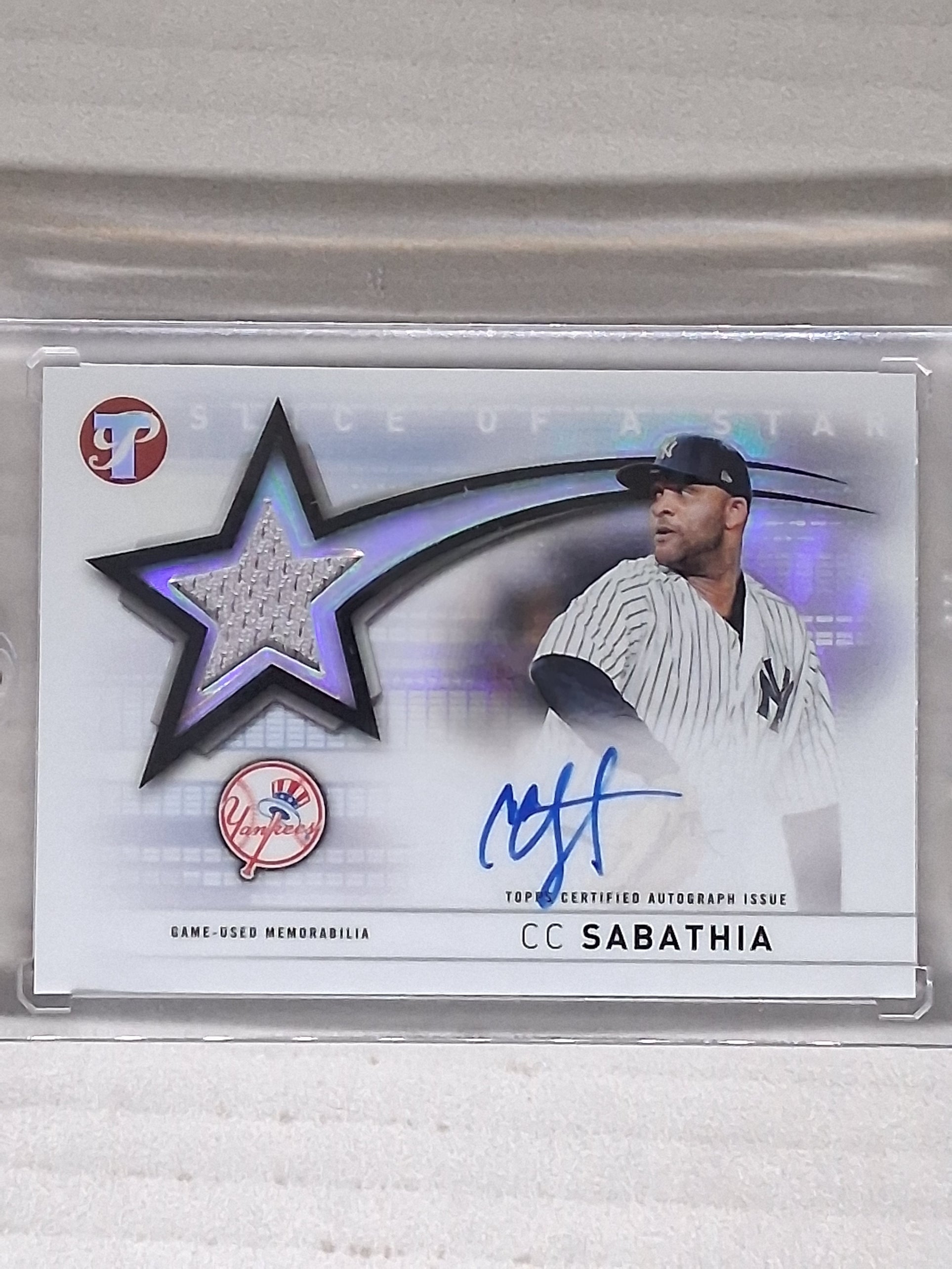 2022 Topps Pristine Baseball CC Sabathia Slice Of A Star Auto