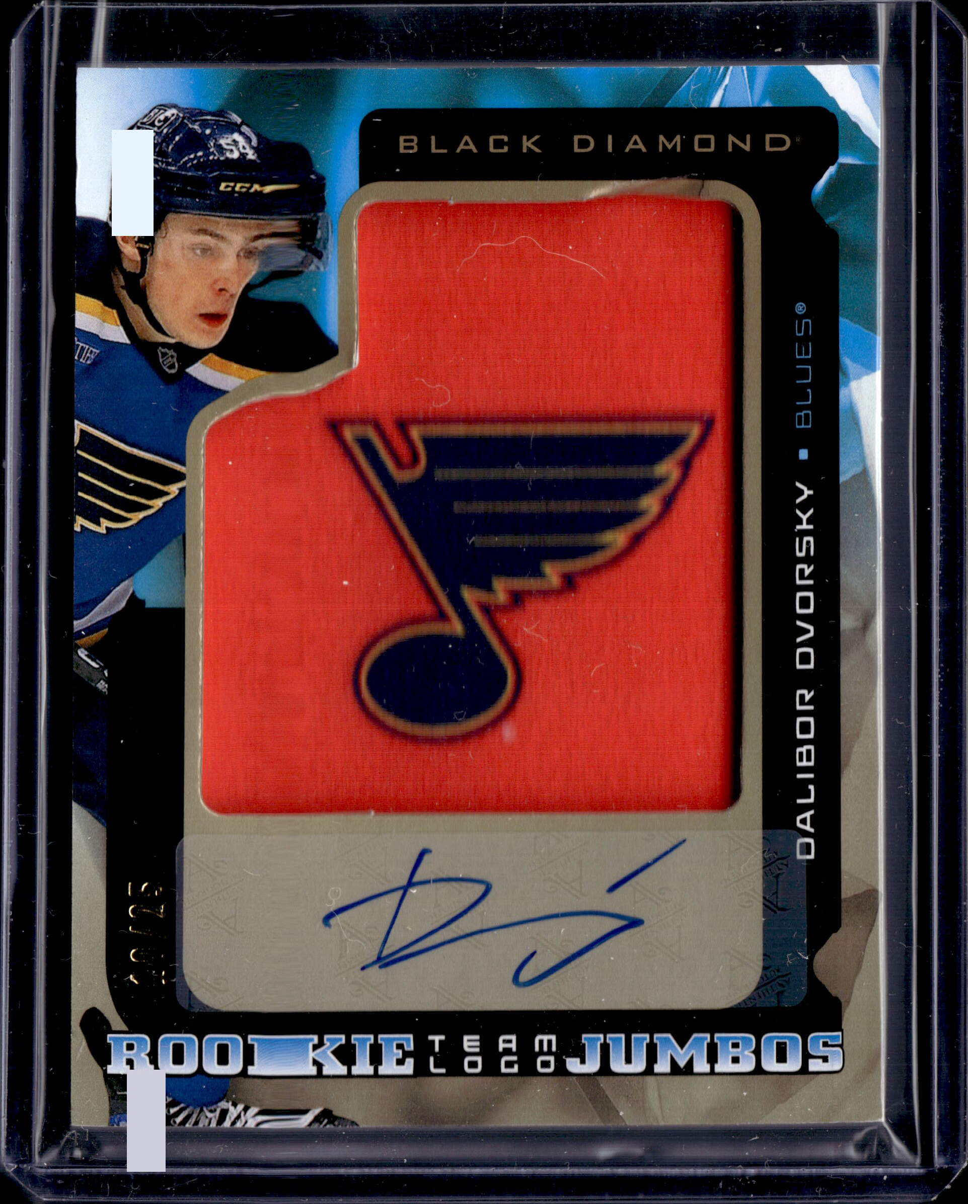 2025-26 UpperDeck Black Diamond Dalibor Dvorsky Rookie Team Logo Jumbos Auto /25