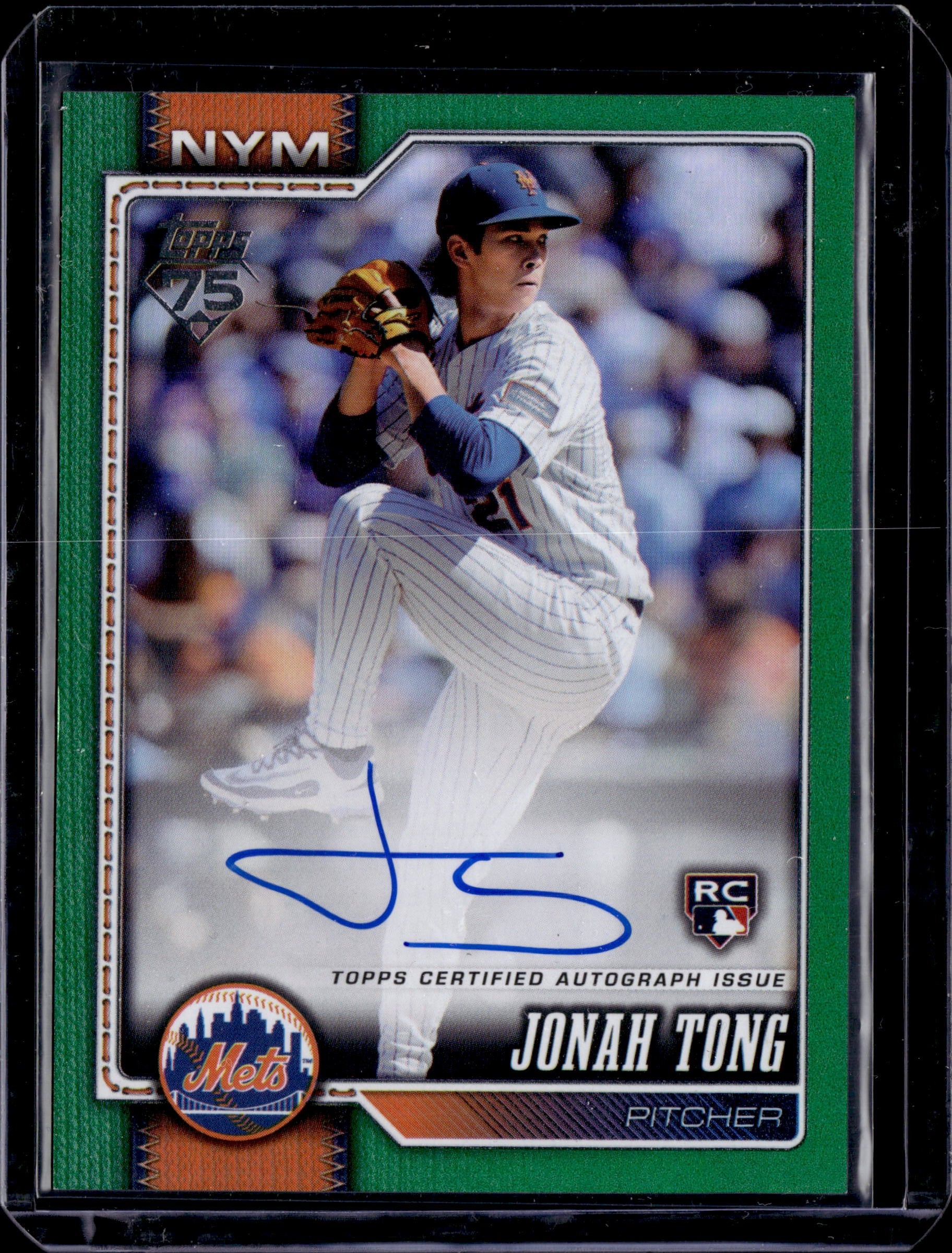 2026 Topps Series 1 Jonah Tong RC Auto Green Foil /99