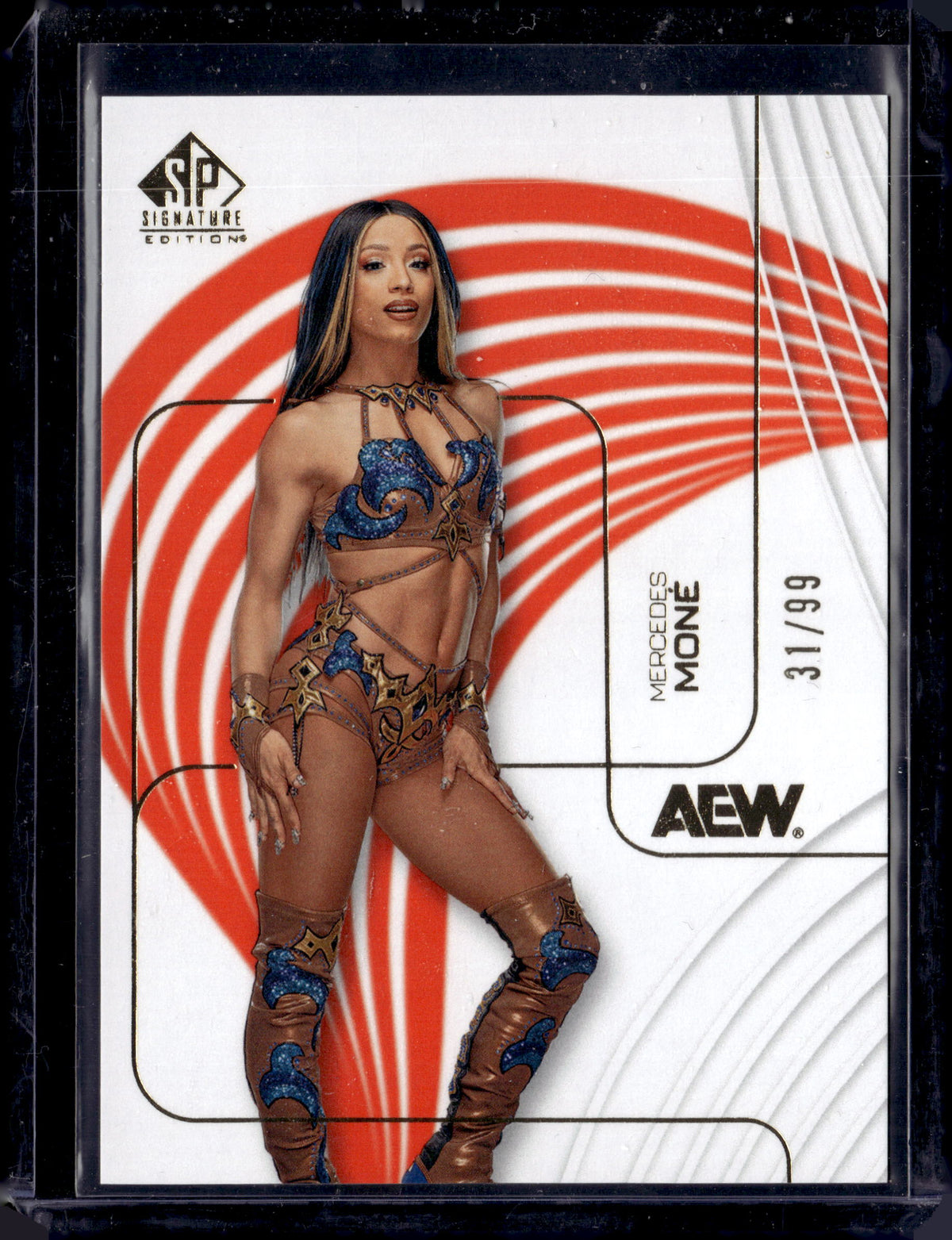 2025 AEW SP Signature /99 Red Mercedes Mone #66