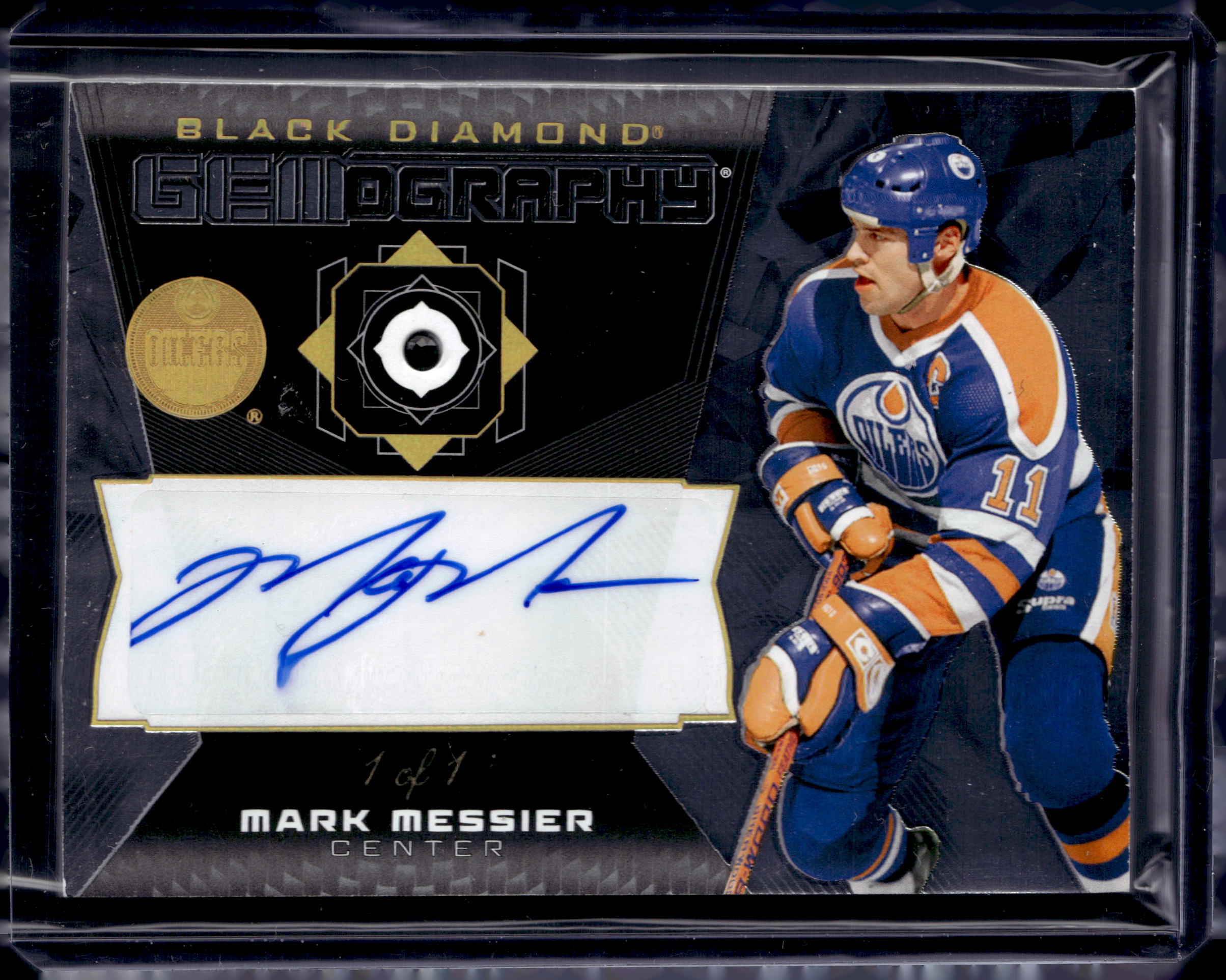 2025-26 Black Diamond Gemography Black 1 of 1 Mark Messier