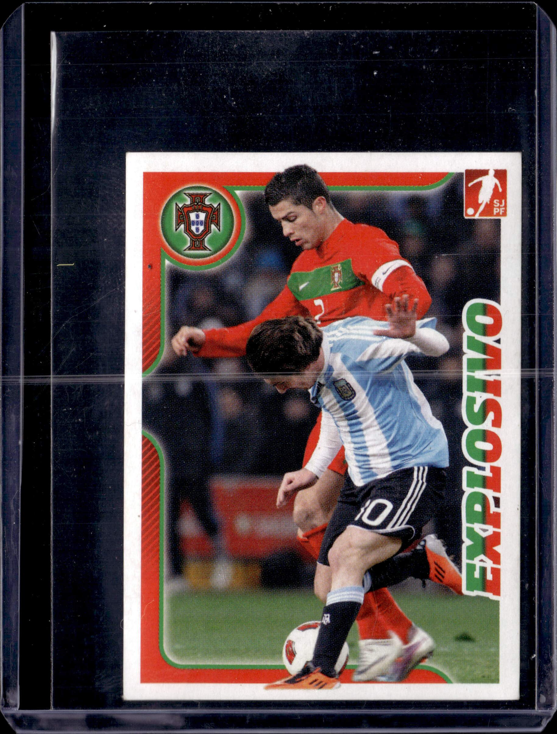 Ronaldo Messi Rookie Sticker 2011 Panini Explosivo Portugal De Ouro #126
