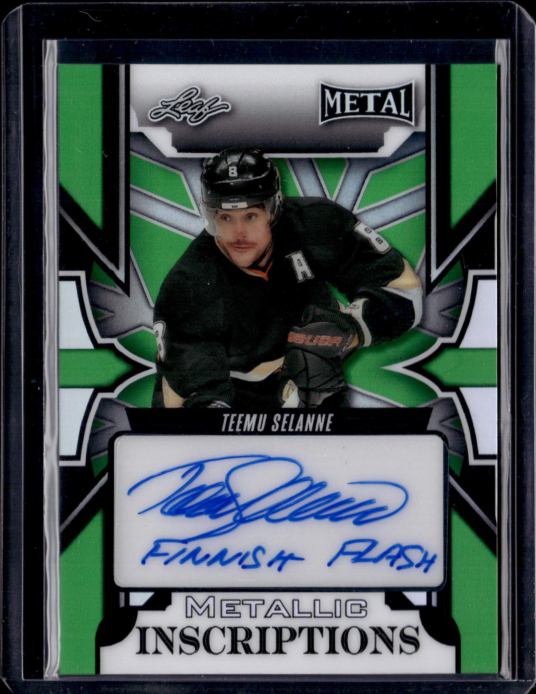 Teemu Selanne Metalic Inscriptions Green /3