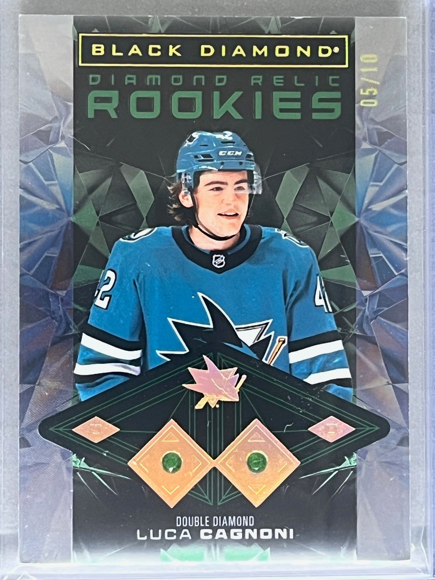 2025-26 Upper Deck Black Diamond Luca Cagnoni Double Diamond 05/10