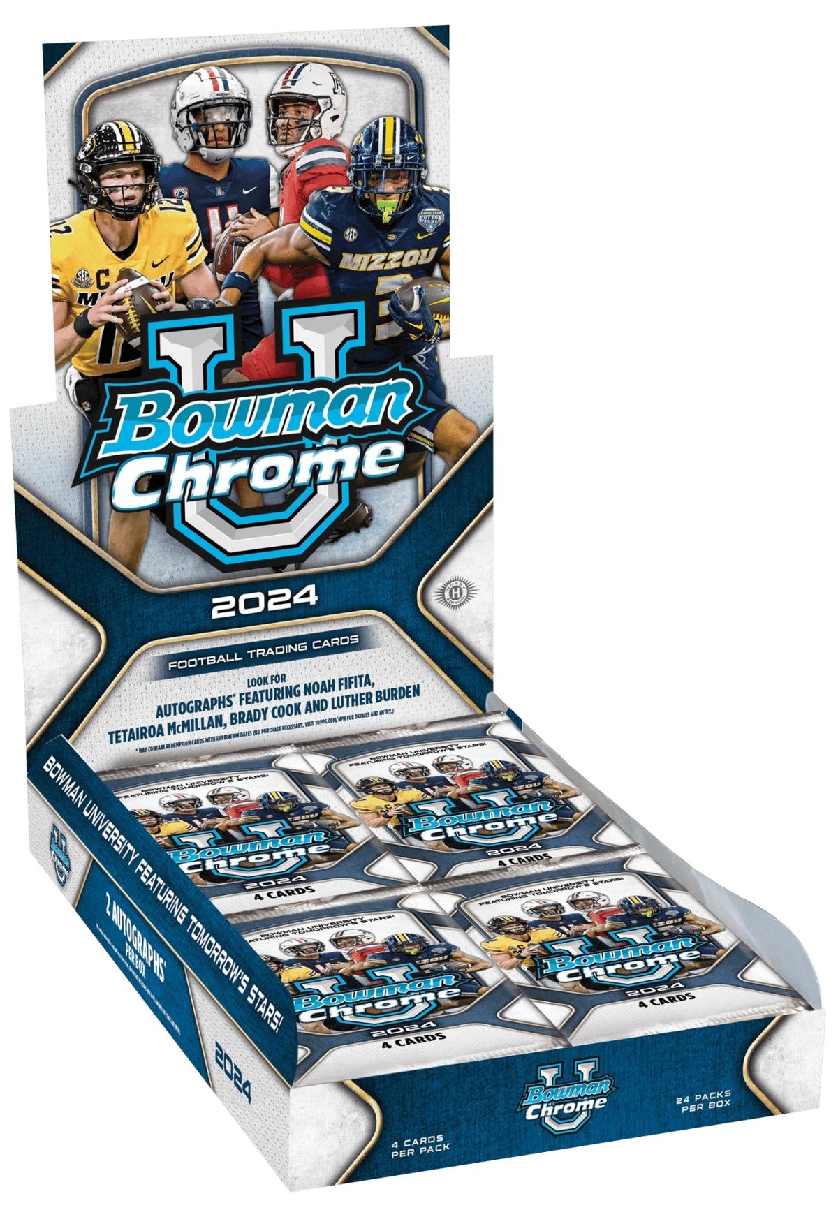 2024 Bowman Chrome University Football Hobby Box